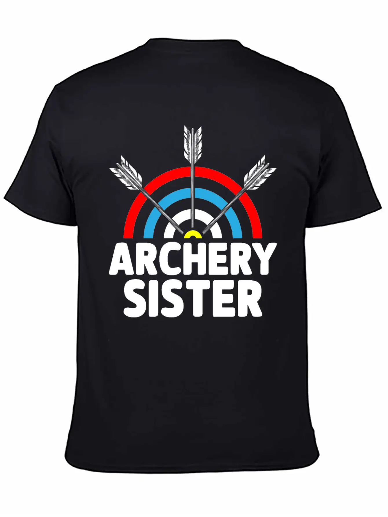 Archery Sister Archer Bow And Arrow Sis Unisex Short Sleeve Soft Cotton T-Shirt – Casual Everyday Wear