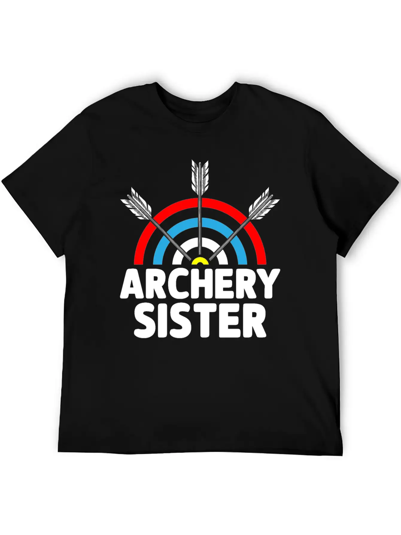 Archery Sister Archer Bow And Arrow Sis Unisex Short Sleeve Soft Cotton T-Shirt – Casual Everyday Wear