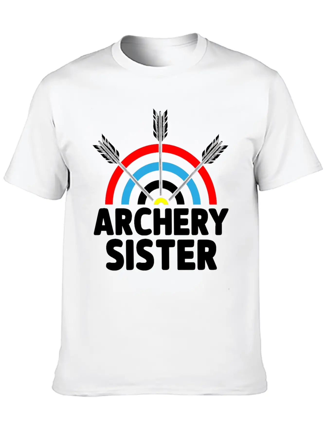 Archery Sister Archer Bow And Arrow Sis Unisex Short Sleeve Soft Cotton T-Shirt – Casual Everyday Wear