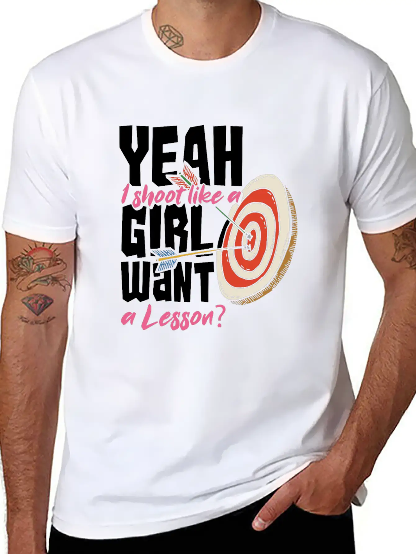 Archery Woman Gift Unisex Short Sleeve Soft Cotton T-Shirt – Casual Everyday Wear