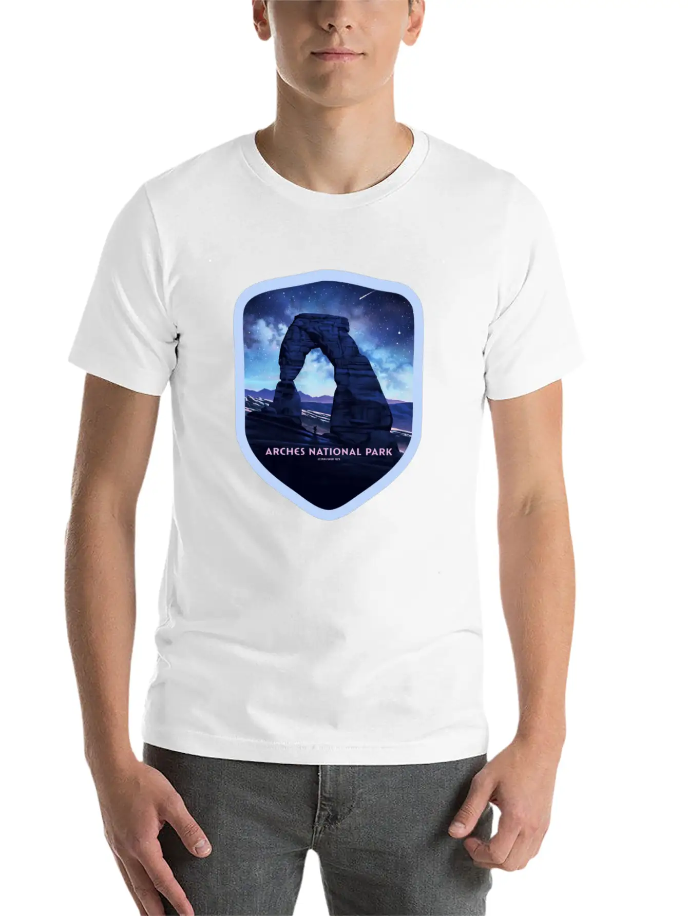 Arches National Park Stickers Stylish Everyday T-Shirt – Unisex Basic Cotton Tee
