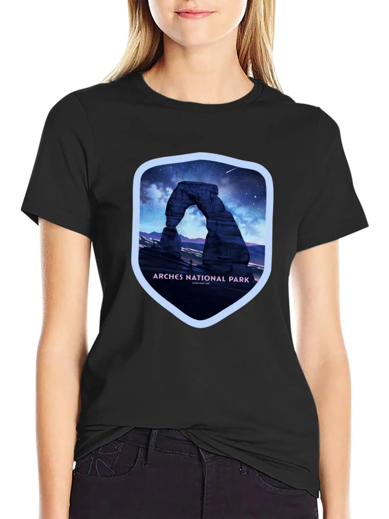 Arches National Park Stickers Stylish Everyday T-Shirt – Unisex Basic Cotton Tee