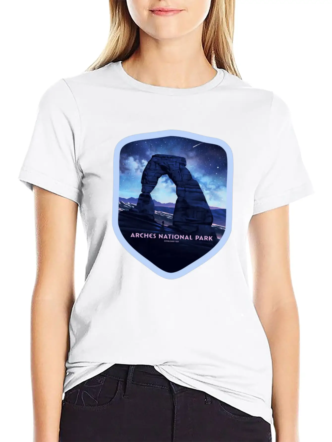 Arches National Park Stickers Stylish Everyday T-Shirt – Unisex Basic Cotton Tee