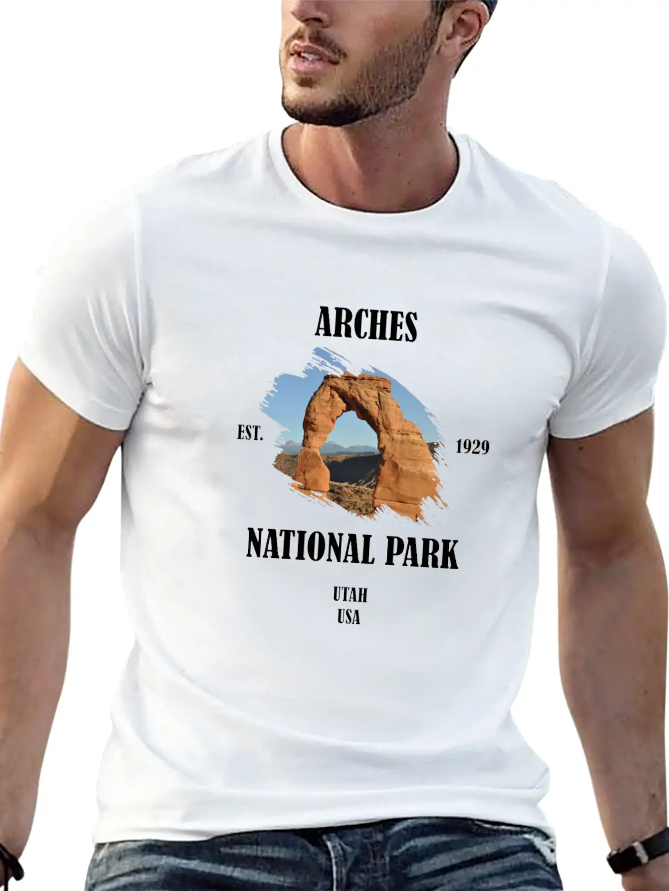 Arches National Park USA Utah America Geology Stylish Everyday T-Shirt – Unisex Basic Cotton Tee