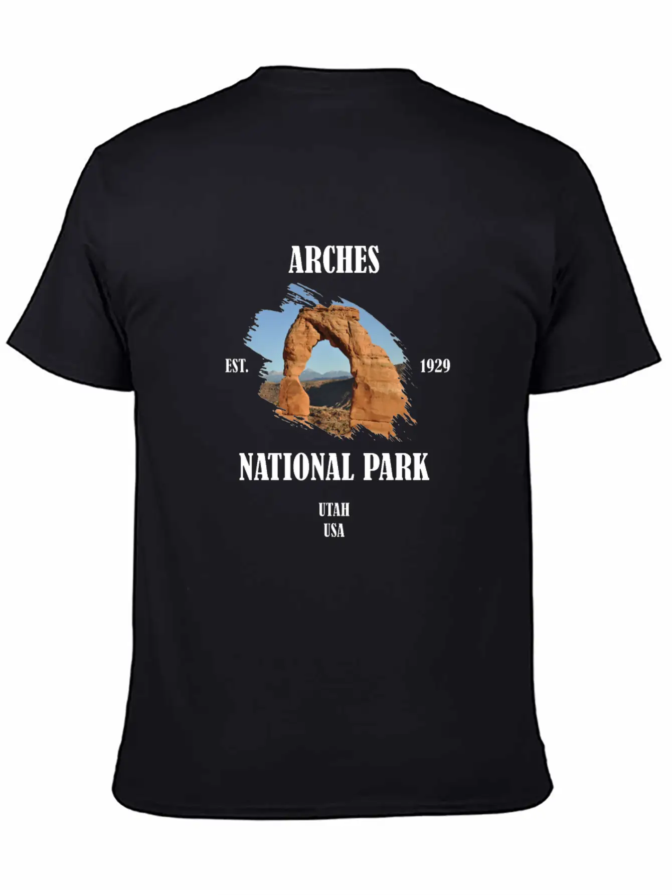 Arches National Park USA Utah America Geology Unisex Short Sleeve Soft Cotton T-Shirt – Casual Everyday Wear