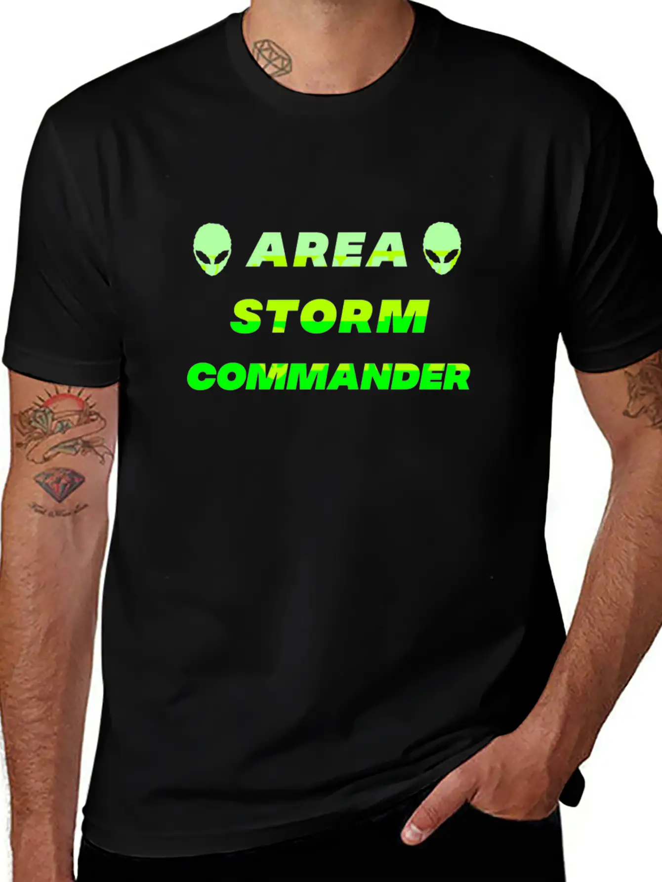 Area Storm Commander Alien UFO Space Saucer Basic Graphic T-Shirt – Daily Comfort In Soft Cotton