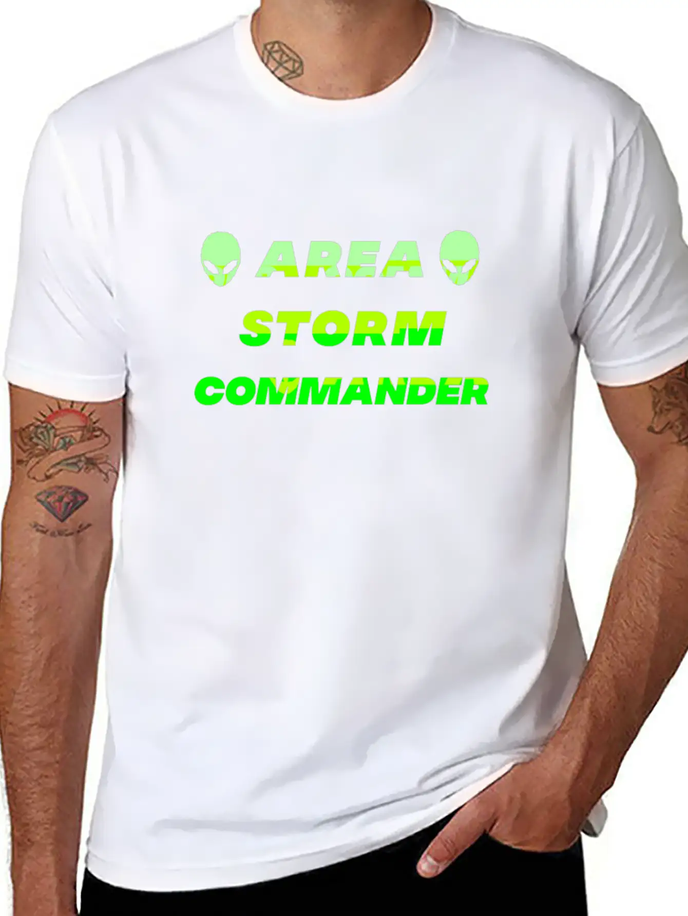 Area Storm Commander Alien UFO Space Saucer Basic Graphic T-Shirt – Daily Comfort In Soft Cotton