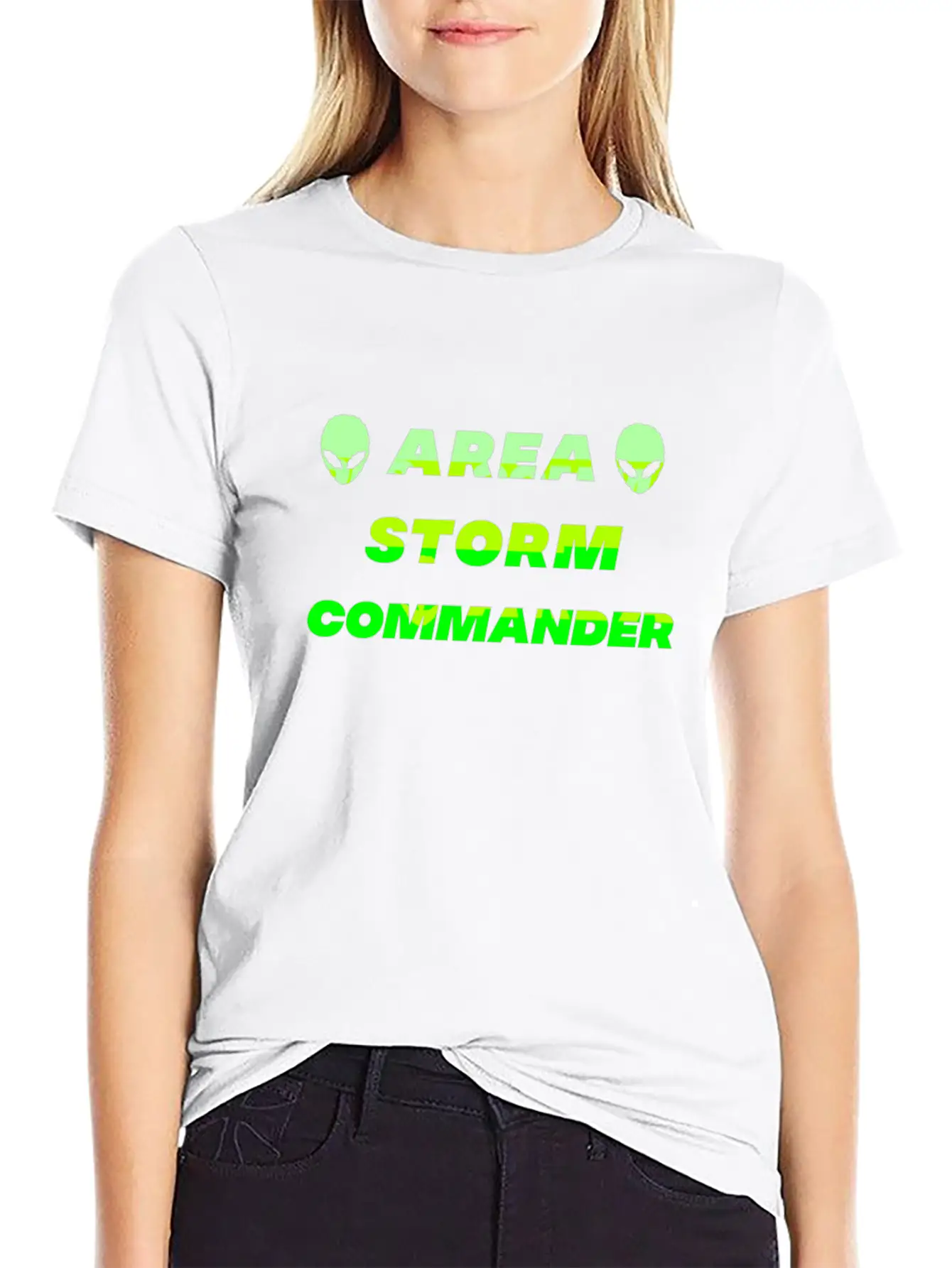 Area Storm Commander Alien UFO Space Saucer Basic Graphic T-Shirt – Daily Comfort In Soft Cotton