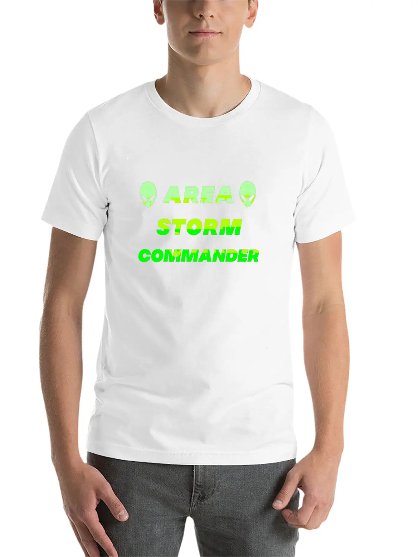 Area Storm Commander Alien UFO Space Saucer Basic Graphic T-Shirt – Daily Comfort In Soft Cotton
