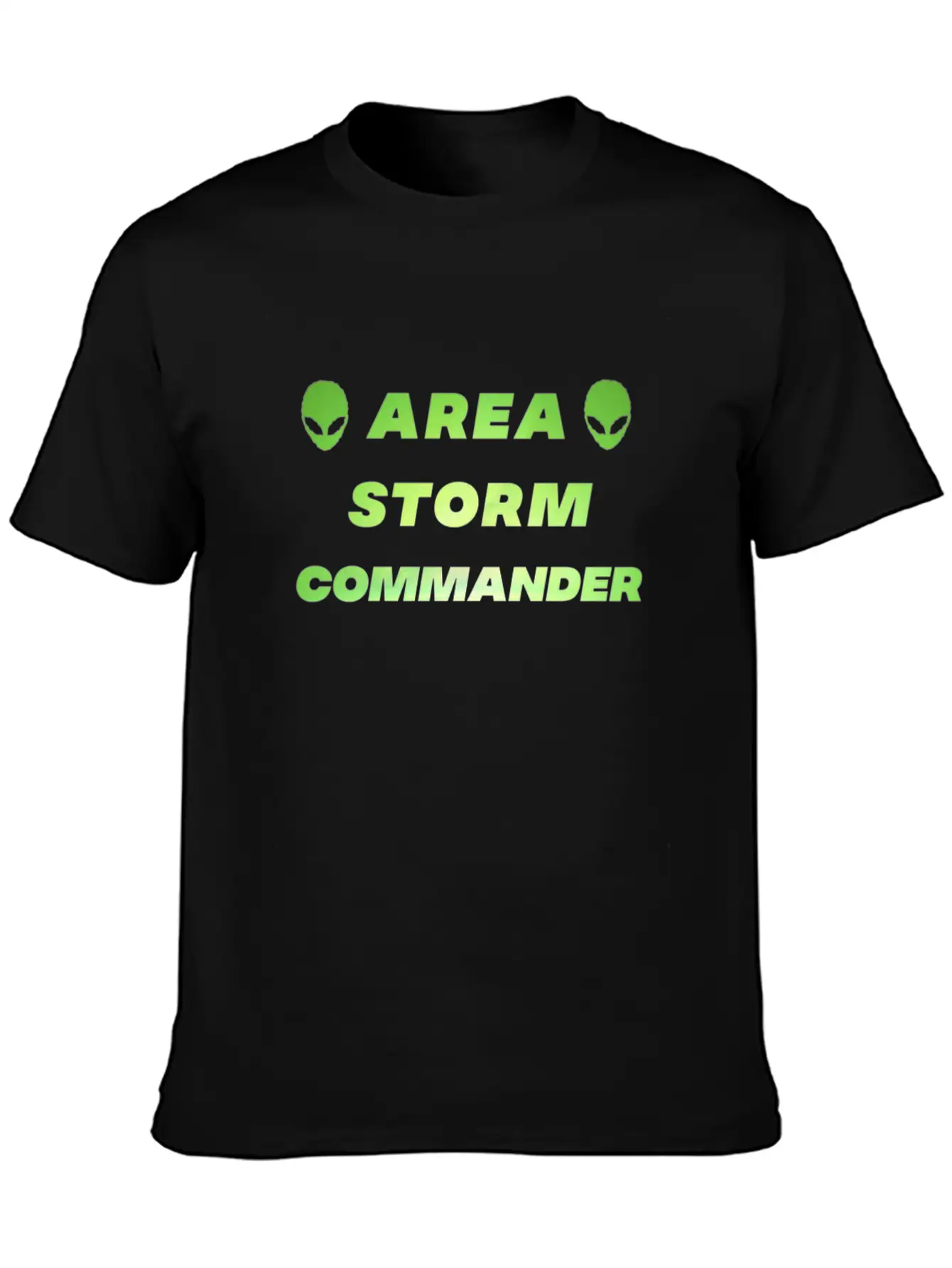 Area Storm Commander Alien UFO Space Space Unisex Short Sleeve Soft Cotton T-Shirt – Casual Everyday Wear