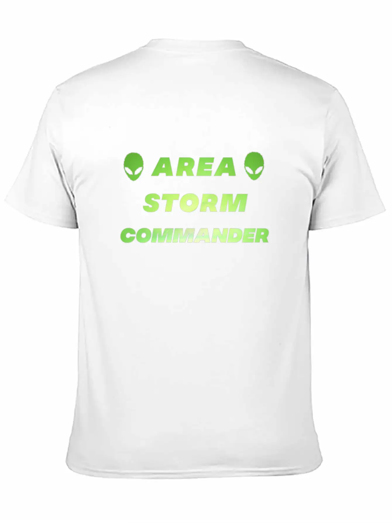 Area Storm Commander Alien UFO Space Space Unisex Short Sleeve Soft Cotton T-Shirt – Casual Everyday Wear