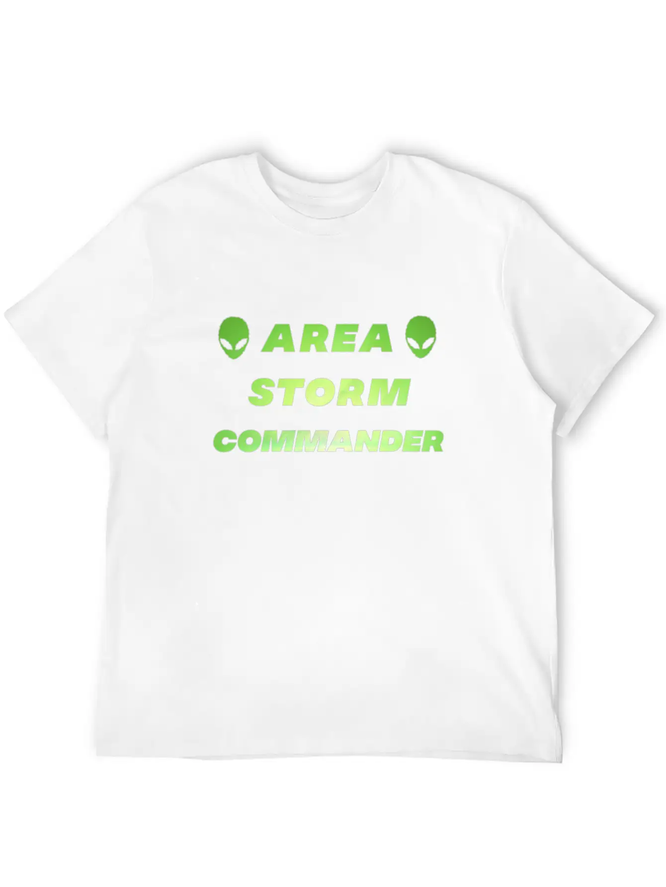 Area Storm Commander Alien UFO Space Space Unisex Short Sleeve Soft Cotton T-Shirt – Casual Everyday Wear