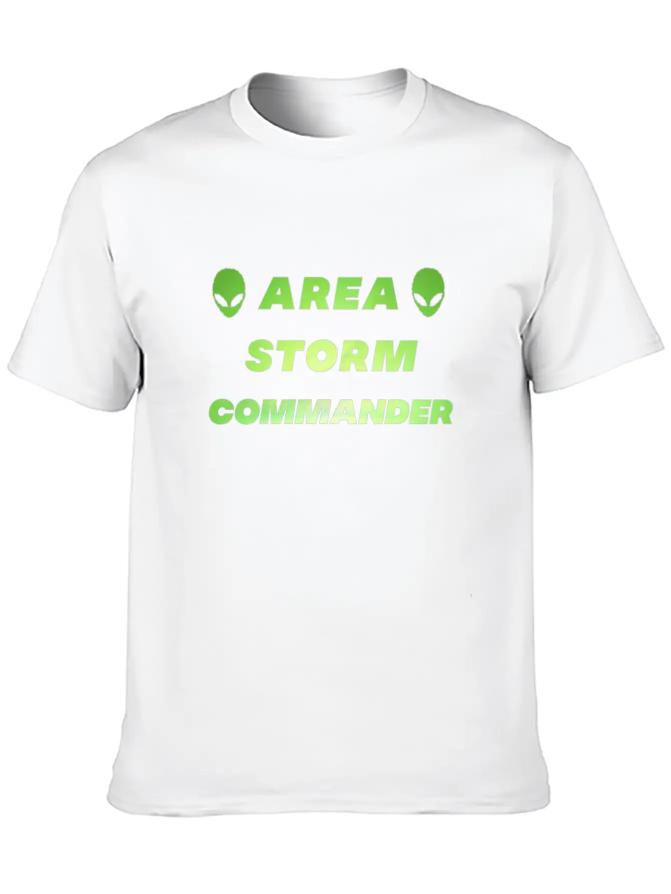 Area Storm Commander Alien UFO Space Space Unisex Short Sleeve Soft Cotton T-Shirt – Casual Everyday Wear