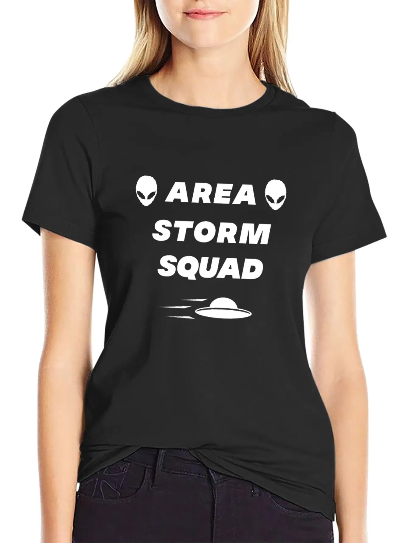 Area Storm Squad Alien UFO Shirt Essential Unisex Summer Tee – Soft Cotton Casual Fit