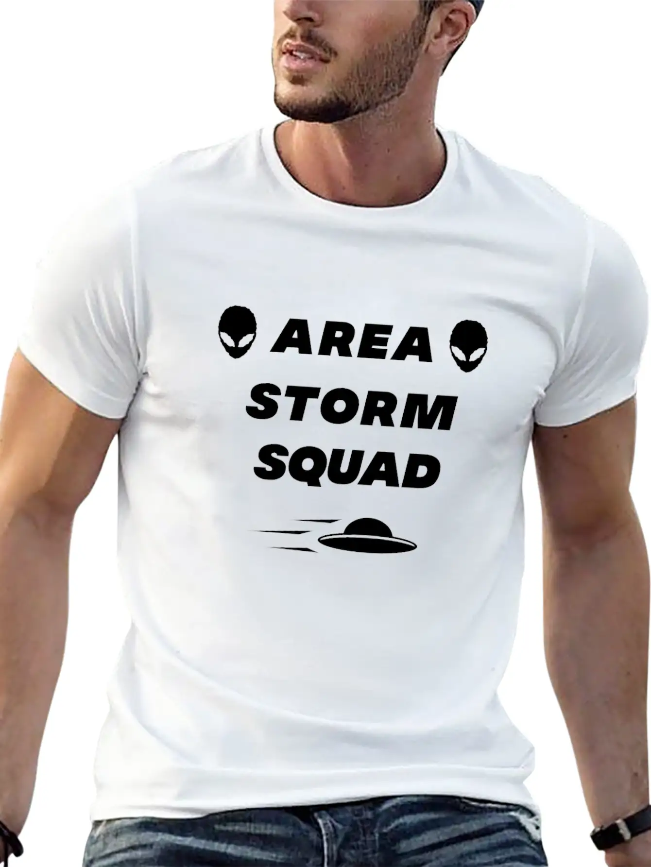 Area Storm Squad Alien UFO Shirt Essential Unisex Summer Tee – Soft Cotton Casual Fit