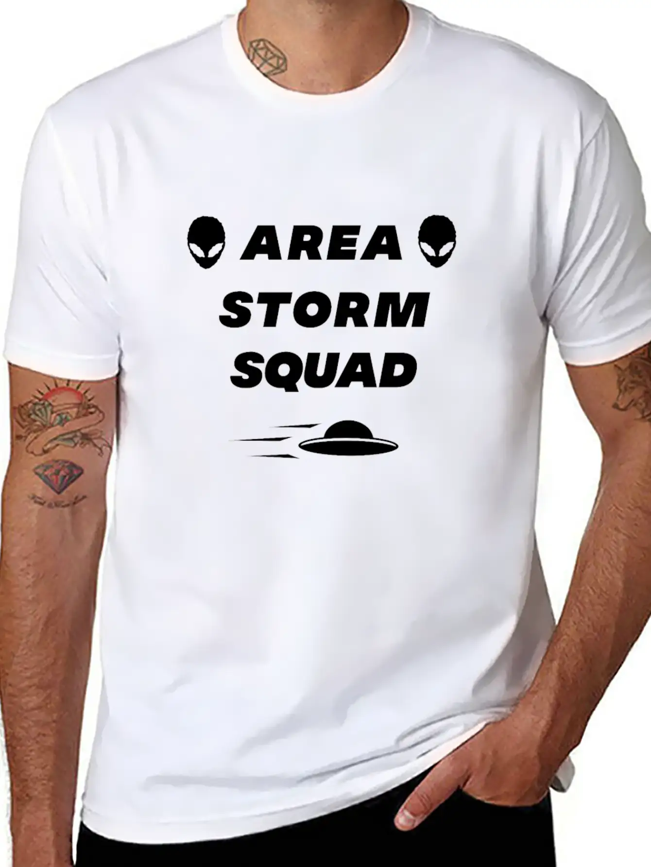 Area Storm Squad Alien UFO Shirt Essential Unisex Summer Tee – Soft Cotton Casual Fit