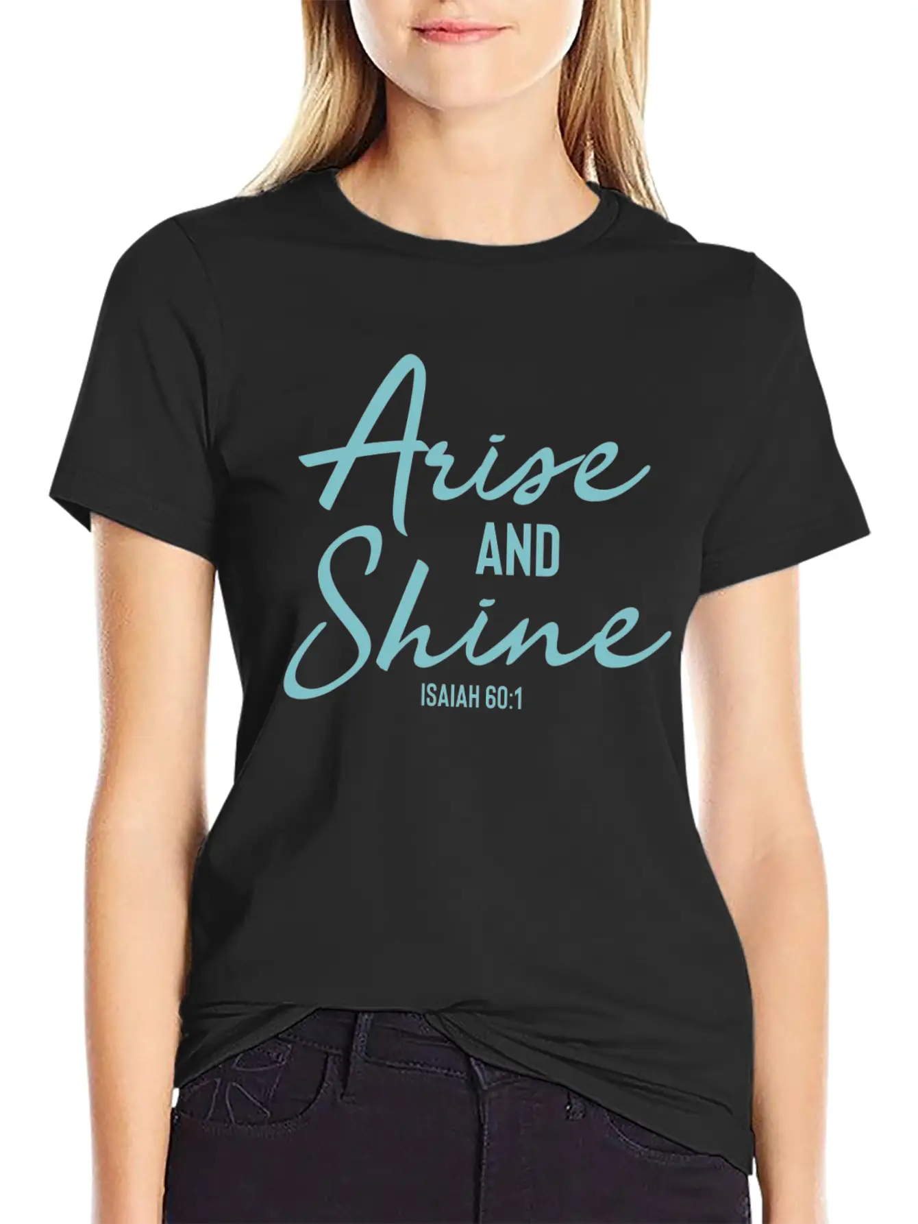 Arise And Shine - Christian Bible Verse Unisex Short Sleeve Soft Cotton T-Shirt – Casual Everyday Wear