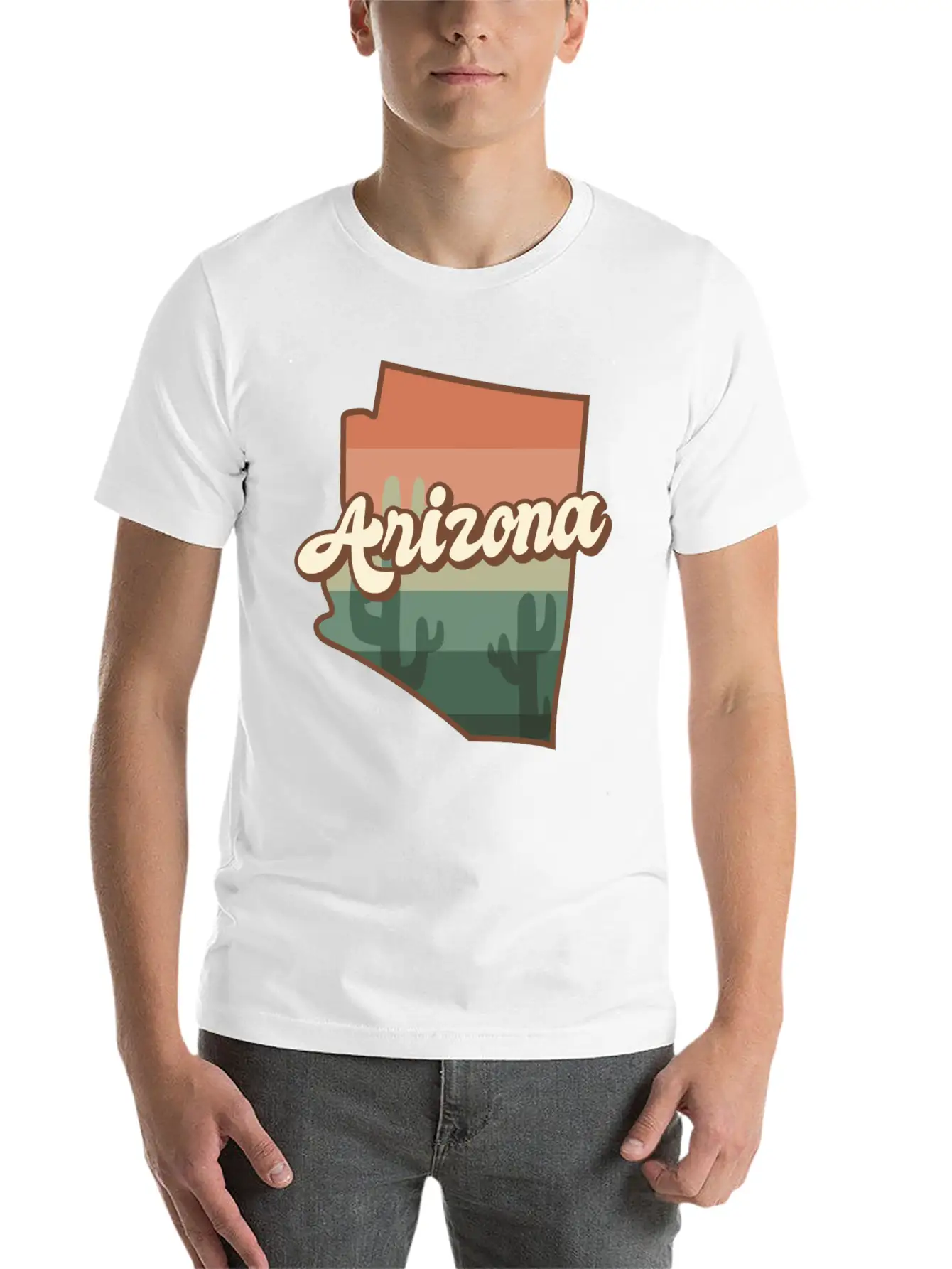 Arizona Retro Comfortable Minimalist Graphic Tee – Summer Style Essential