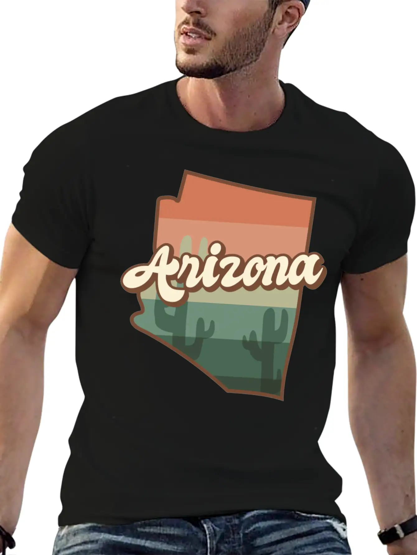 Arizona Retro Comfortable Minimalist Graphic Tee – Summer Style Essential