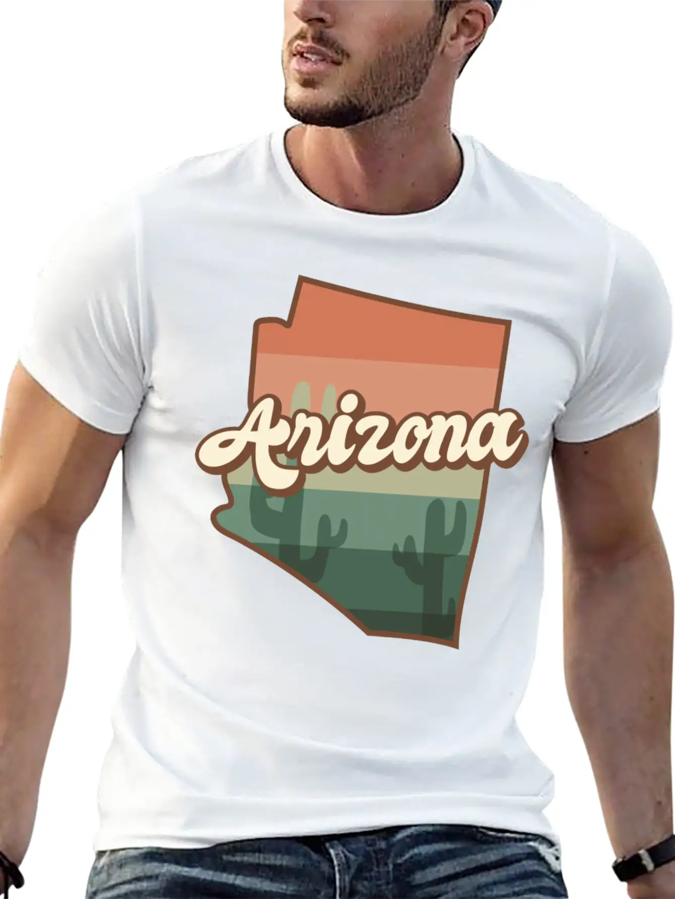 Arizona Retro Comfortable Minimalist Graphic Tee – Summer Style Essential