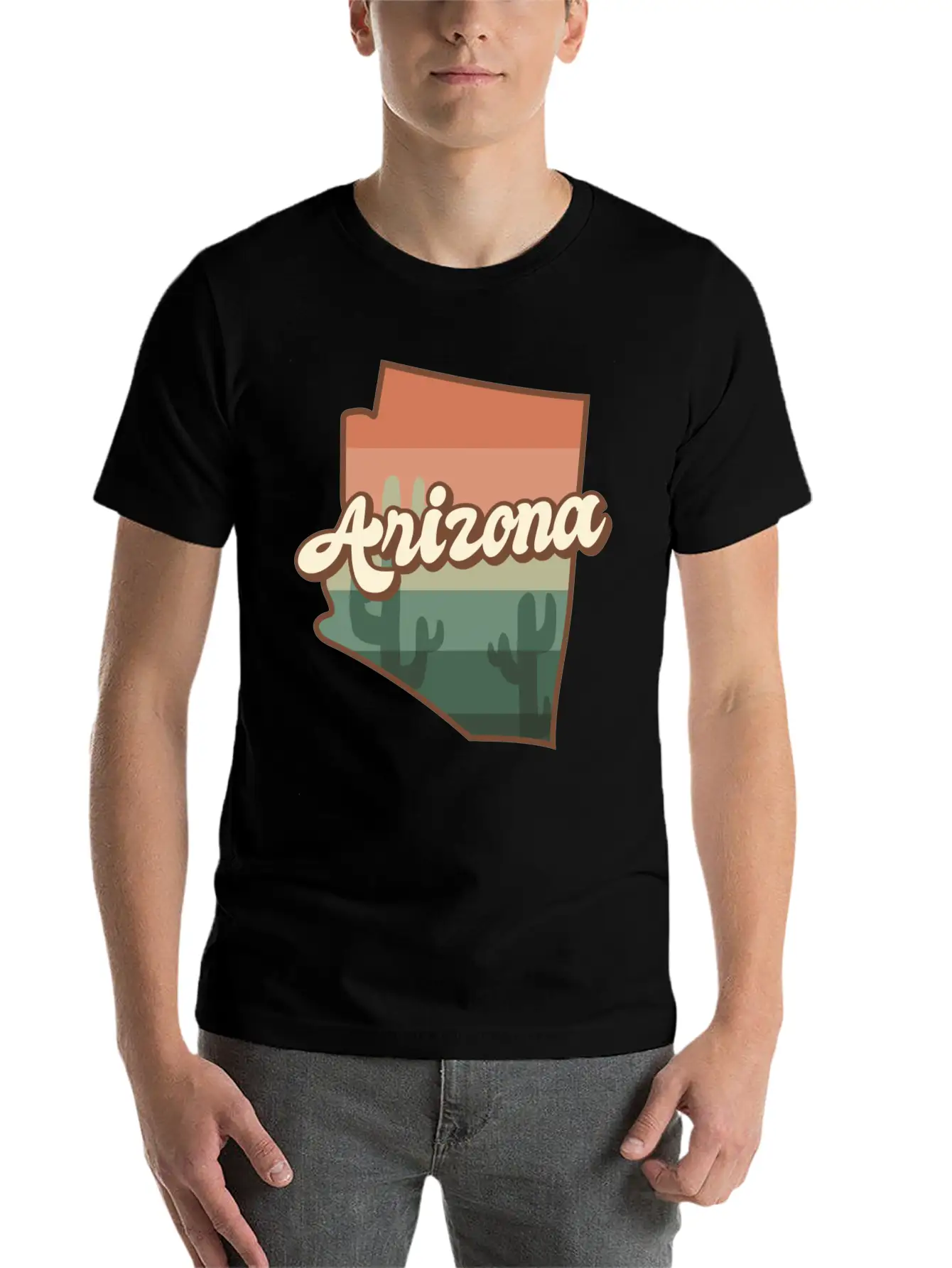 Arizona Retro Comfortable Minimalist Graphic Tee – Summer Style Essential