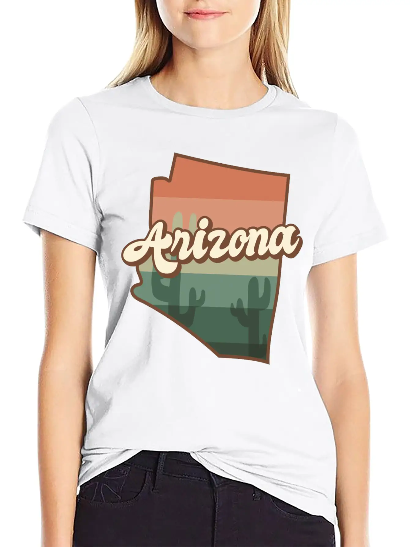 Arizona Retro Comfortable Minimalist Graphic Tee – Summer Style Essential