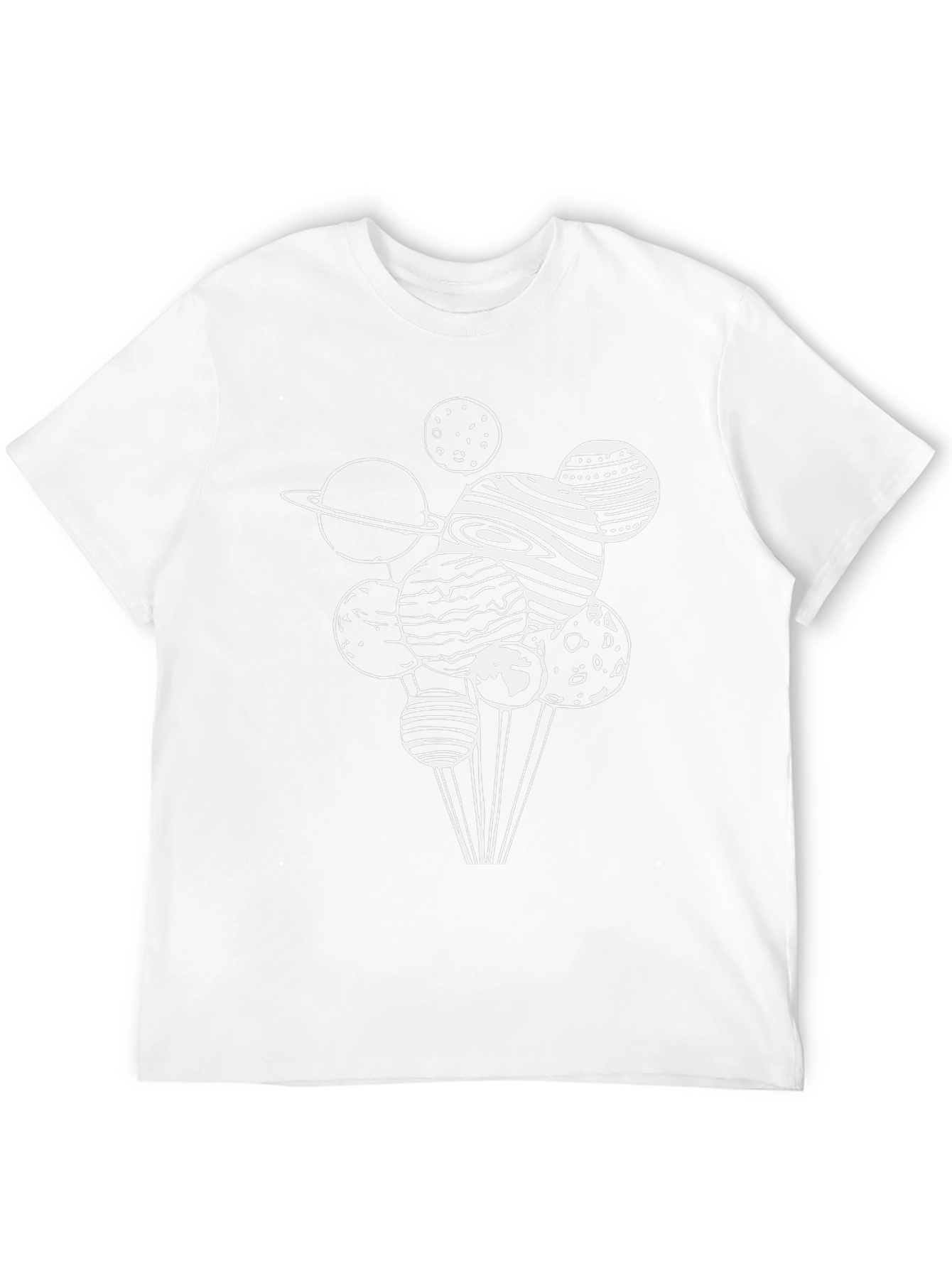 Planetary Graphic Tee - Black Cotton Blend