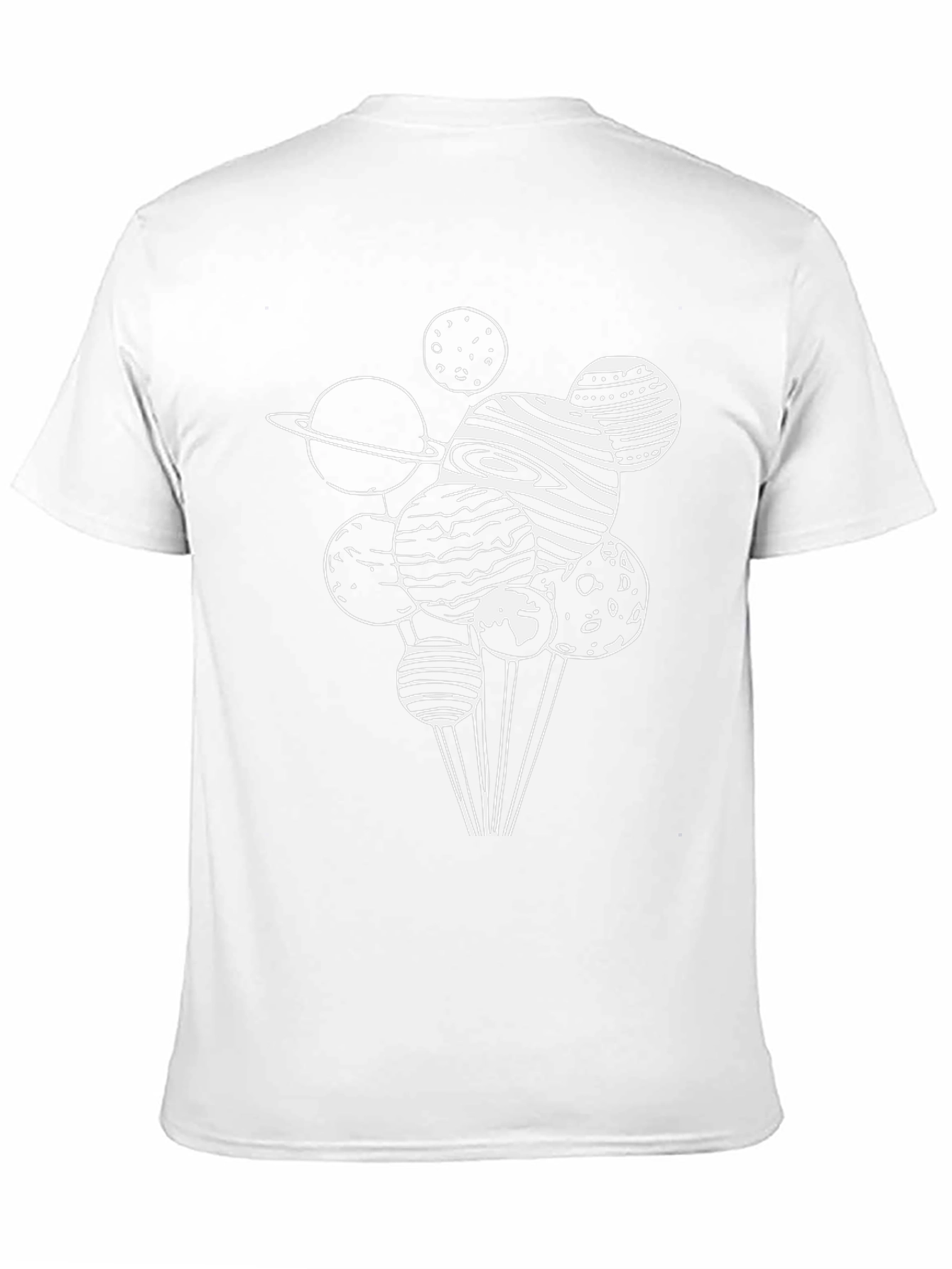 Planetary Graphic Tee - Black Cotton Blend