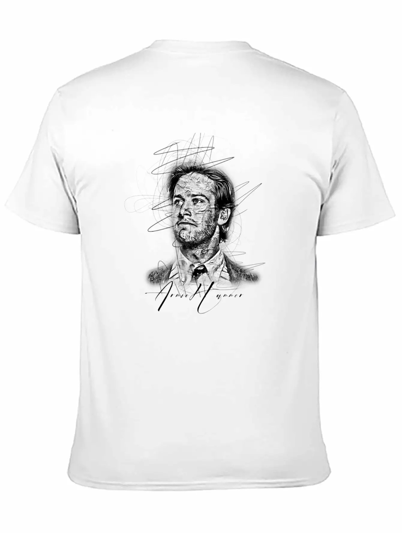Armie Hammer Sketch Art , Abstract Sketch Art Essential Unisex Summer Tee – Soft Cotton Casual Fit