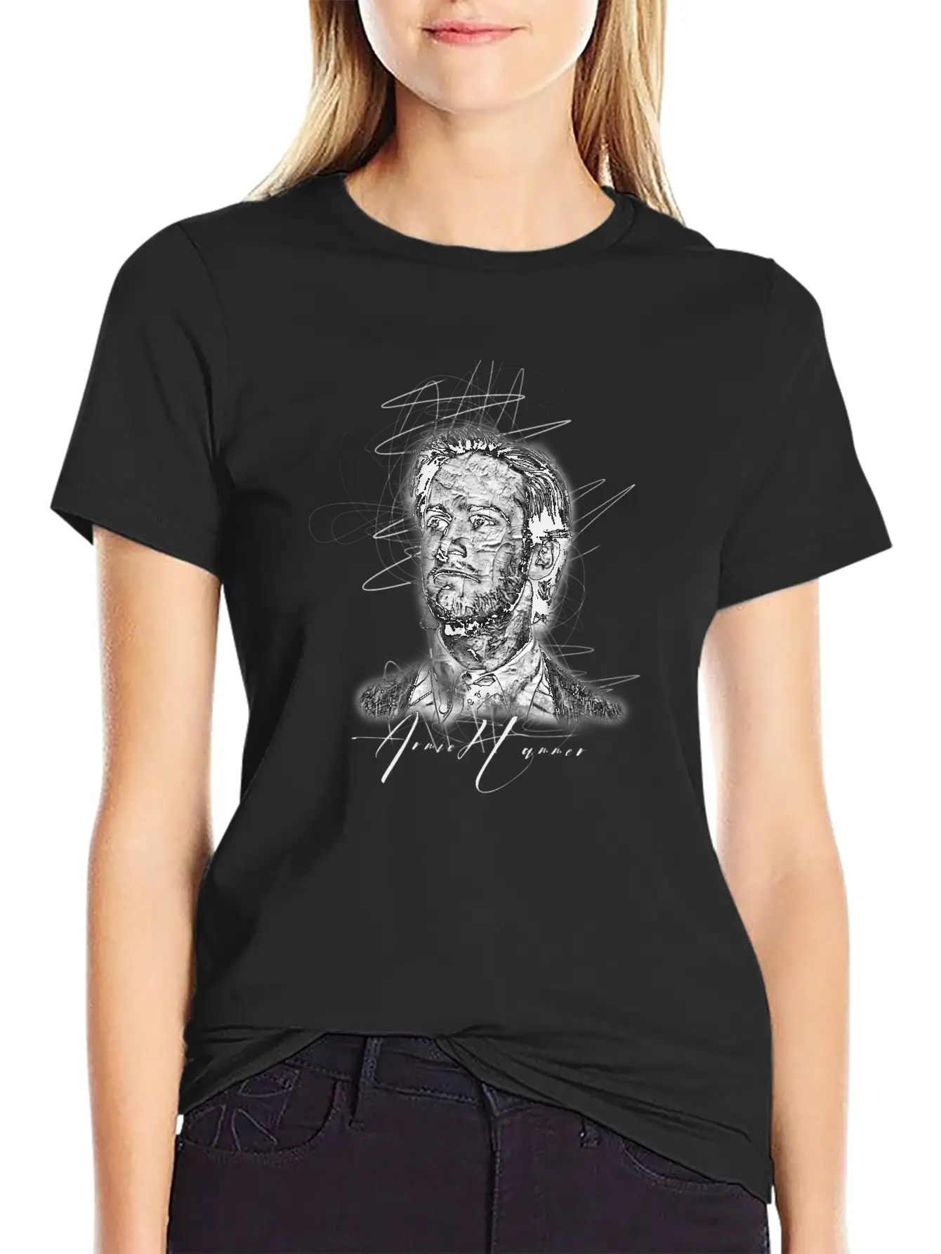 Armie Hammer Sketch Art , Abstract Sketch Art Essential Unisex Summer Tee – Soft Cotton Casual Fit