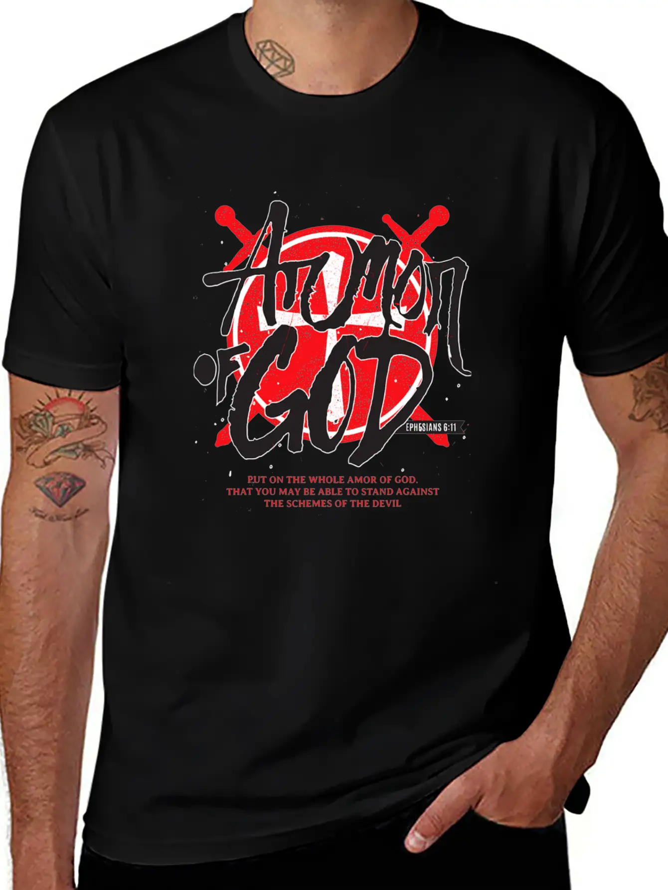 Armor Of God Bible Verse Christian Stylish Everyday T-Shirt – Unisex Basic Cotton Tee