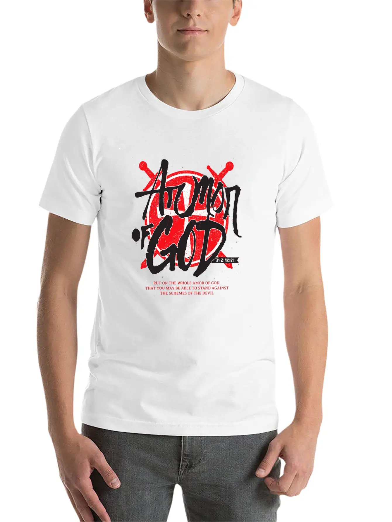 Armor Of God Bible Verse Christian Stylish Everyday T-Shirt – Unisex Basic Cotton Tee