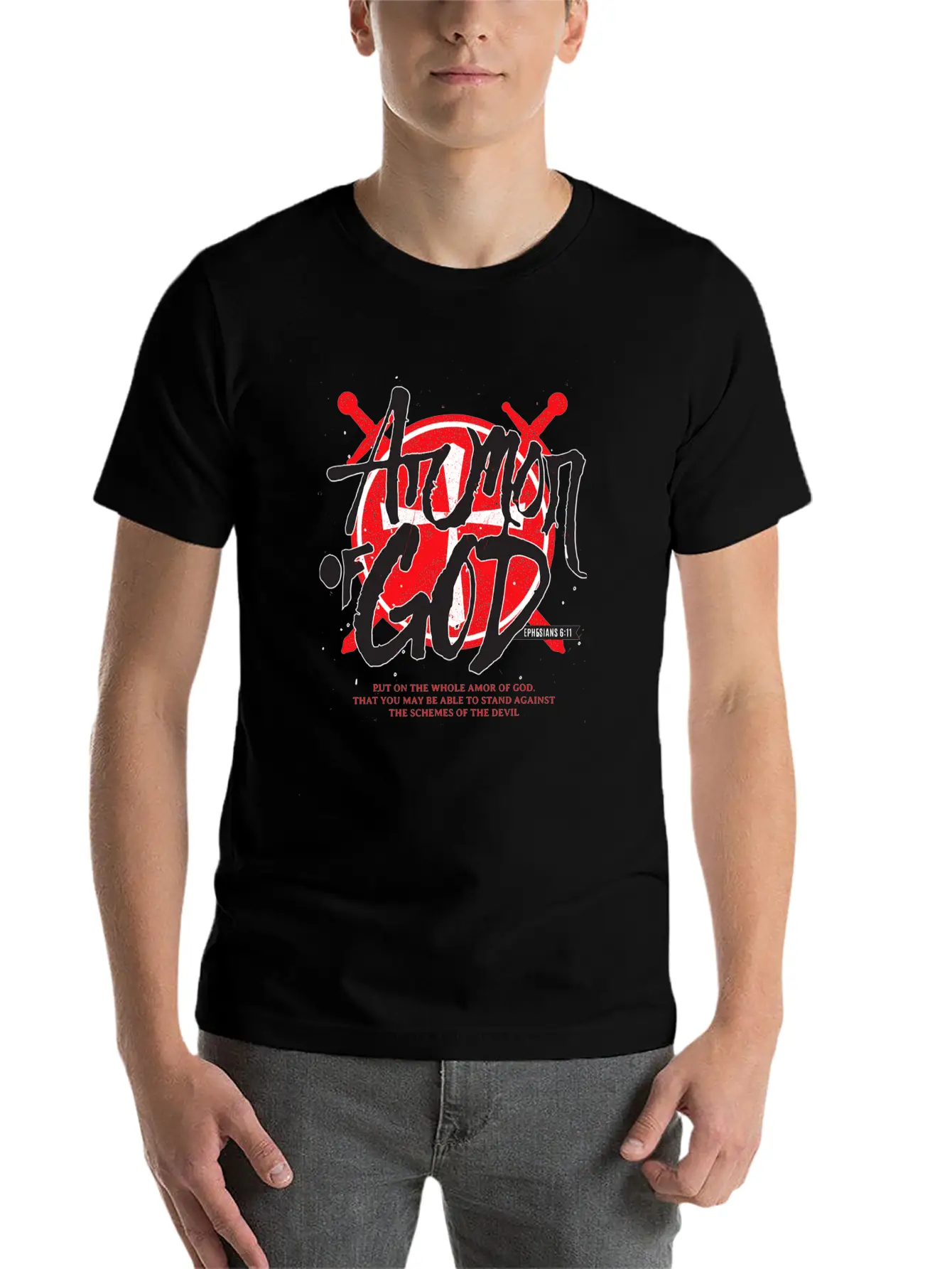 Armor Of God Bible Verse Christian Stylish Everyday T-Shirt – Unisex Basic Cotton Tee