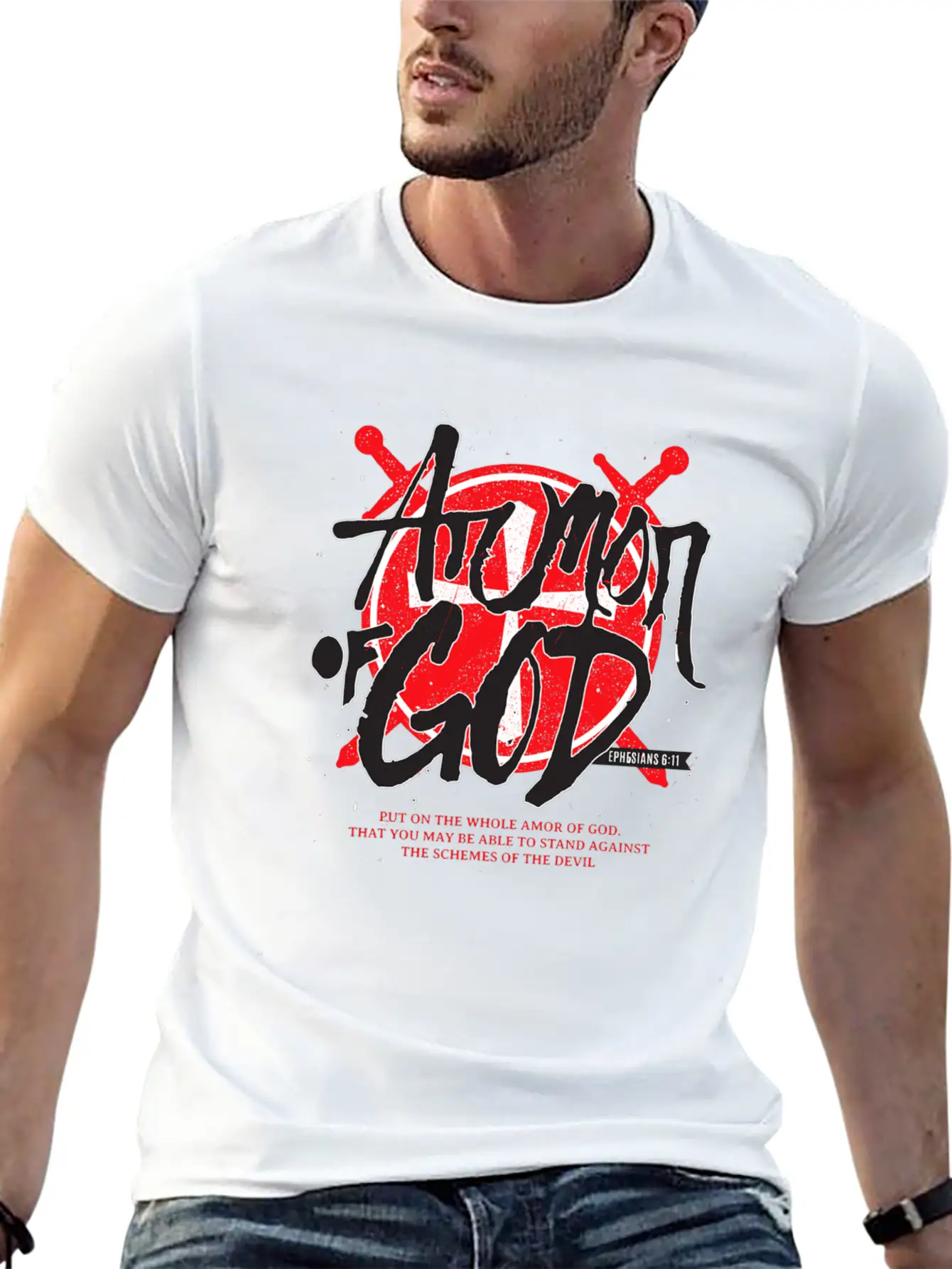Armor Of God Bible Verse Christian Stylish Everyday T-Shirt – Unisex Basic Cotton Tee