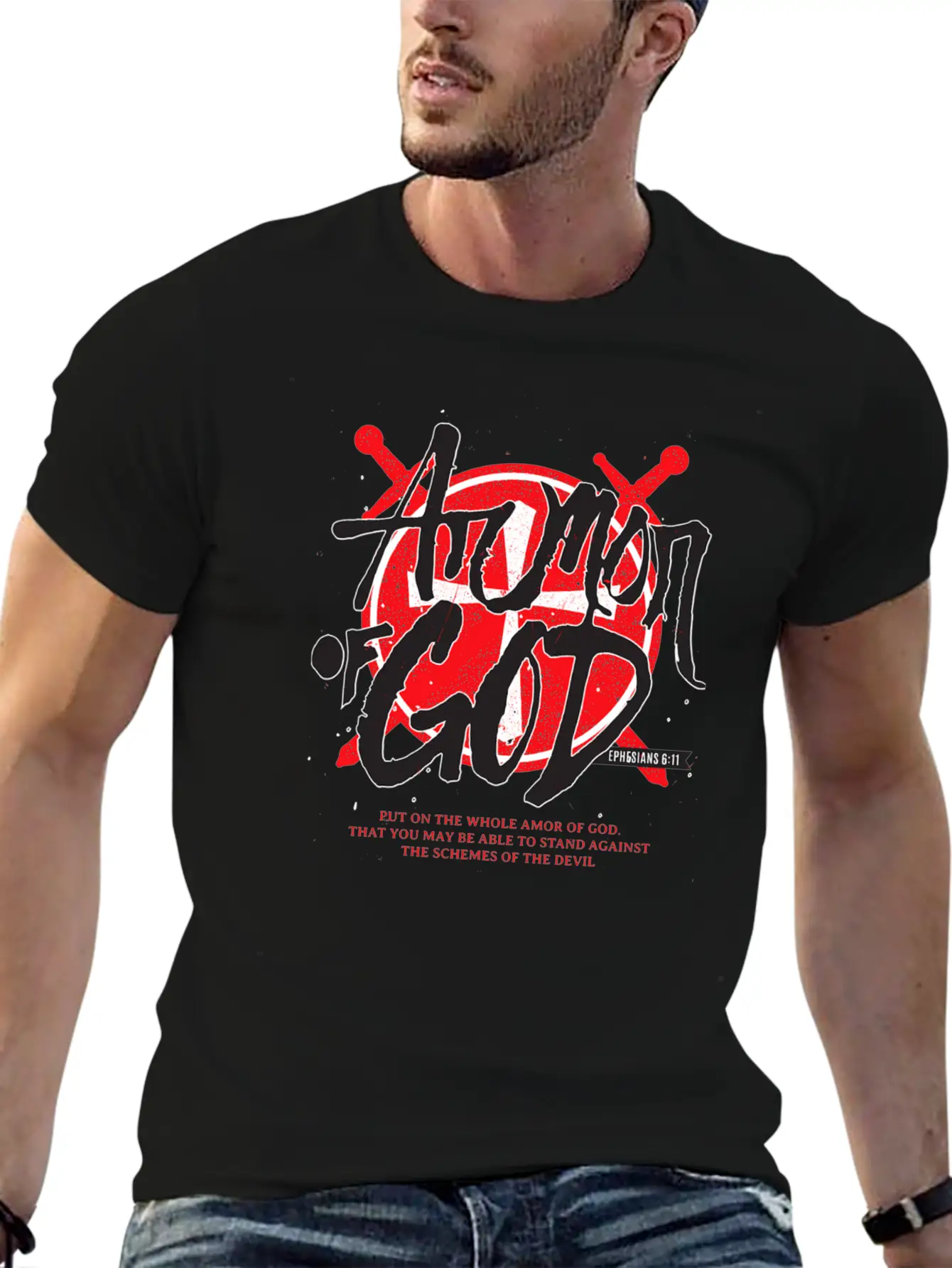 Armor Of God Bible Verse Christian Stylish Everyday T-Shirt – Unisex Basic Cotton Tee