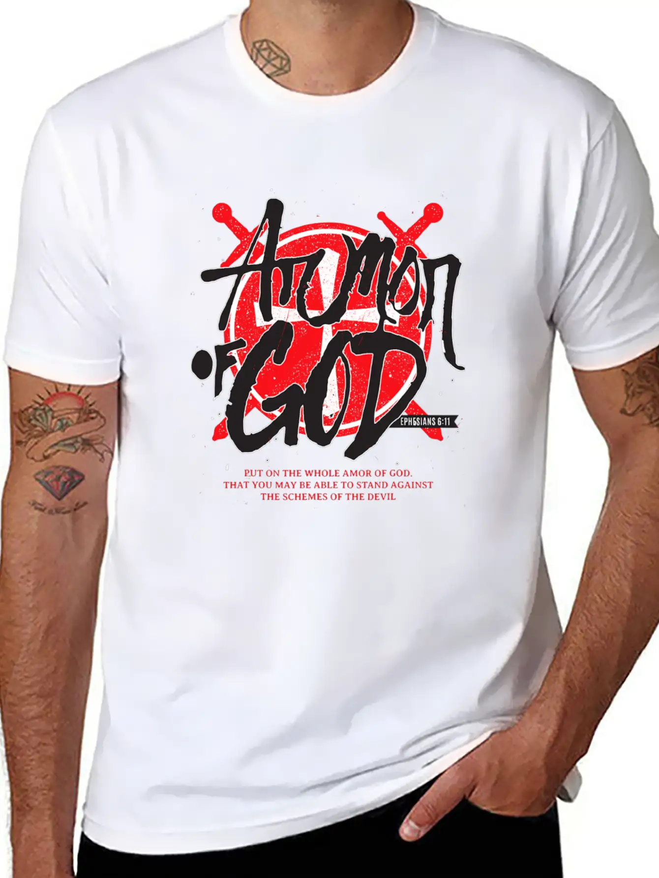 Armor Of God Bible Verse Christian Stylish Everyday T-Shirt – Unisex Basic Cotton Tee