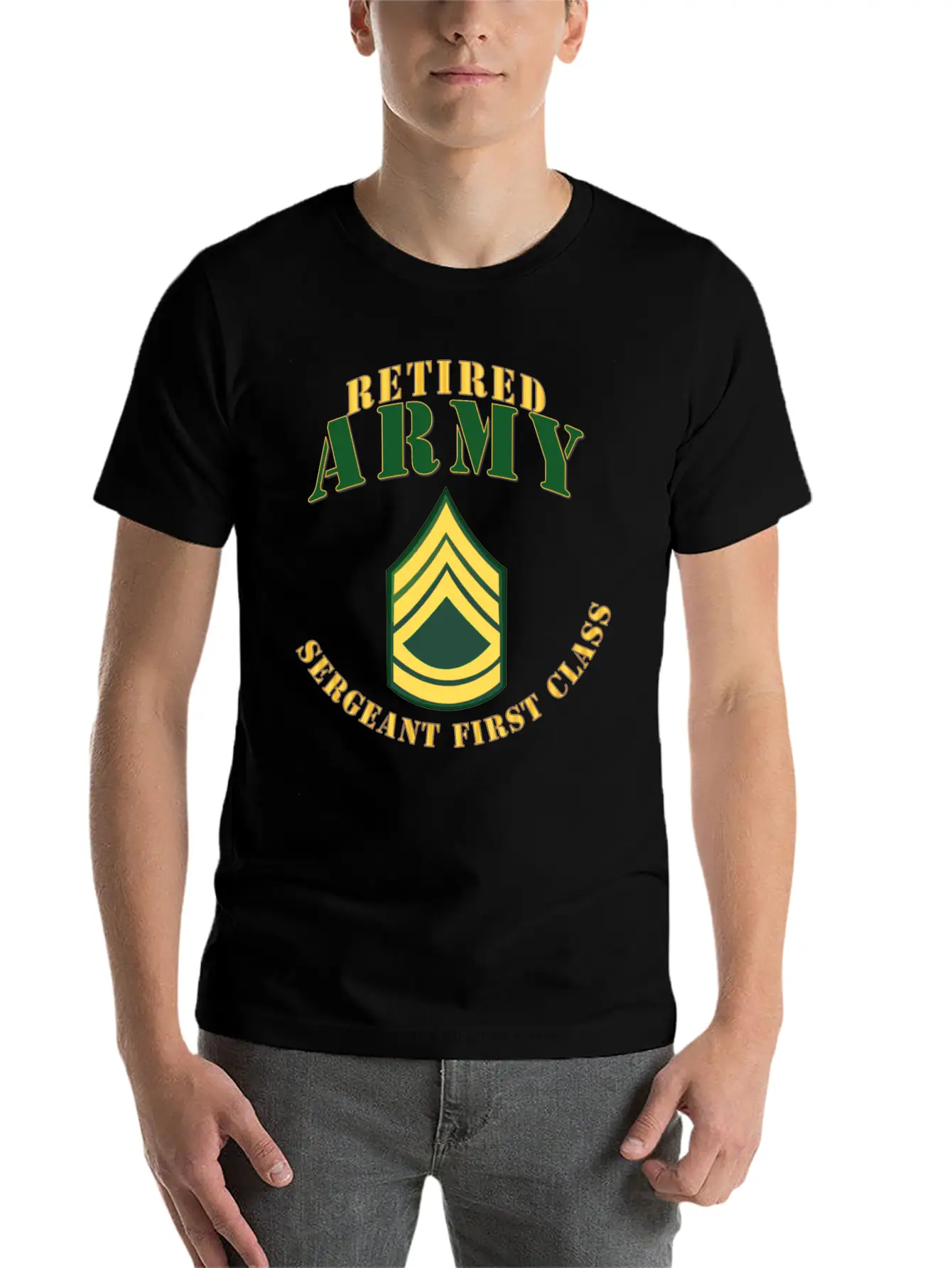 Army ARMY SFC Retired Stylish Everyday T-Shirt – Unisex Basic Cotton Tee