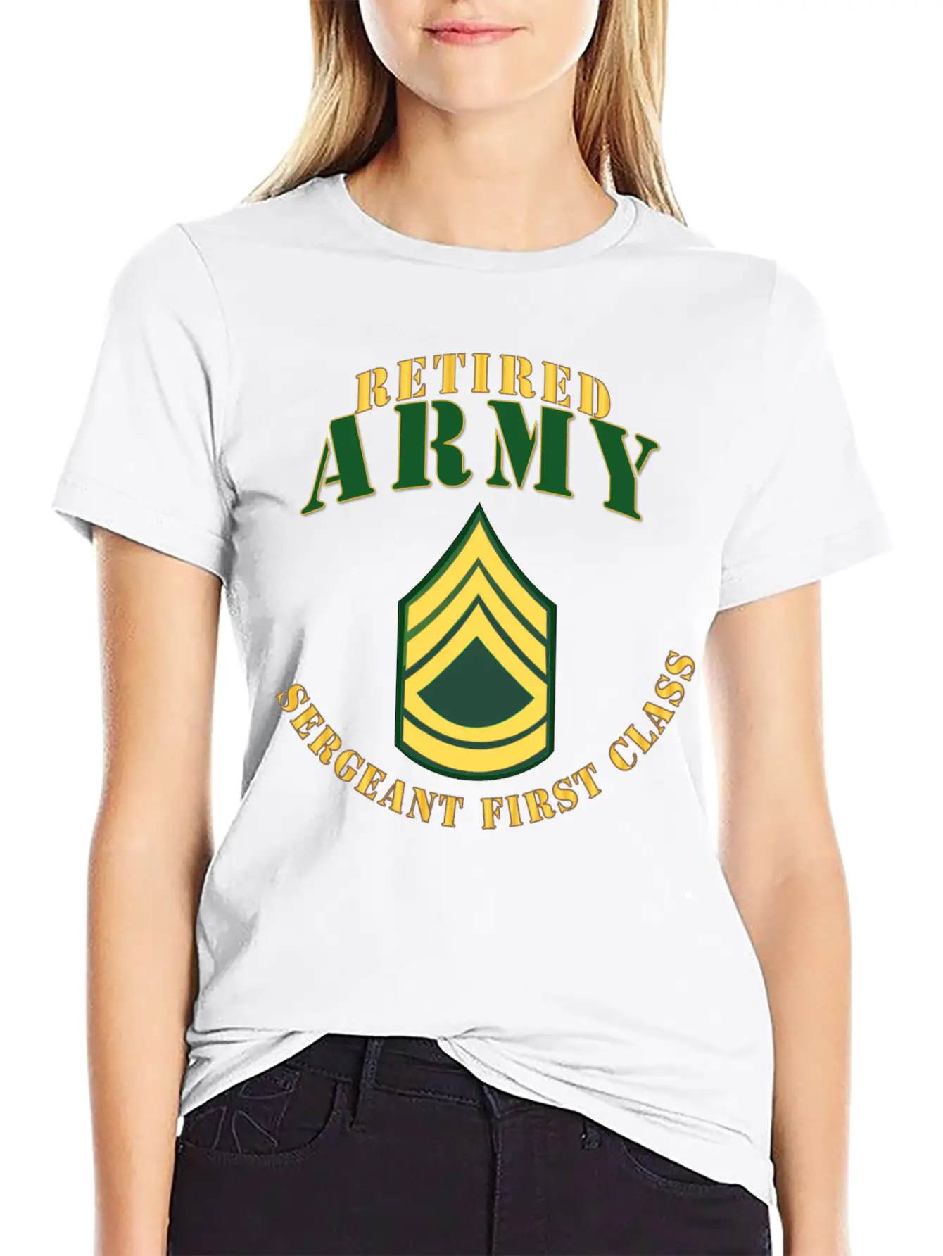 Army ARMY SFC Retired Stylish Everyday T-Shirt – Unisex Basic Cotton Tee