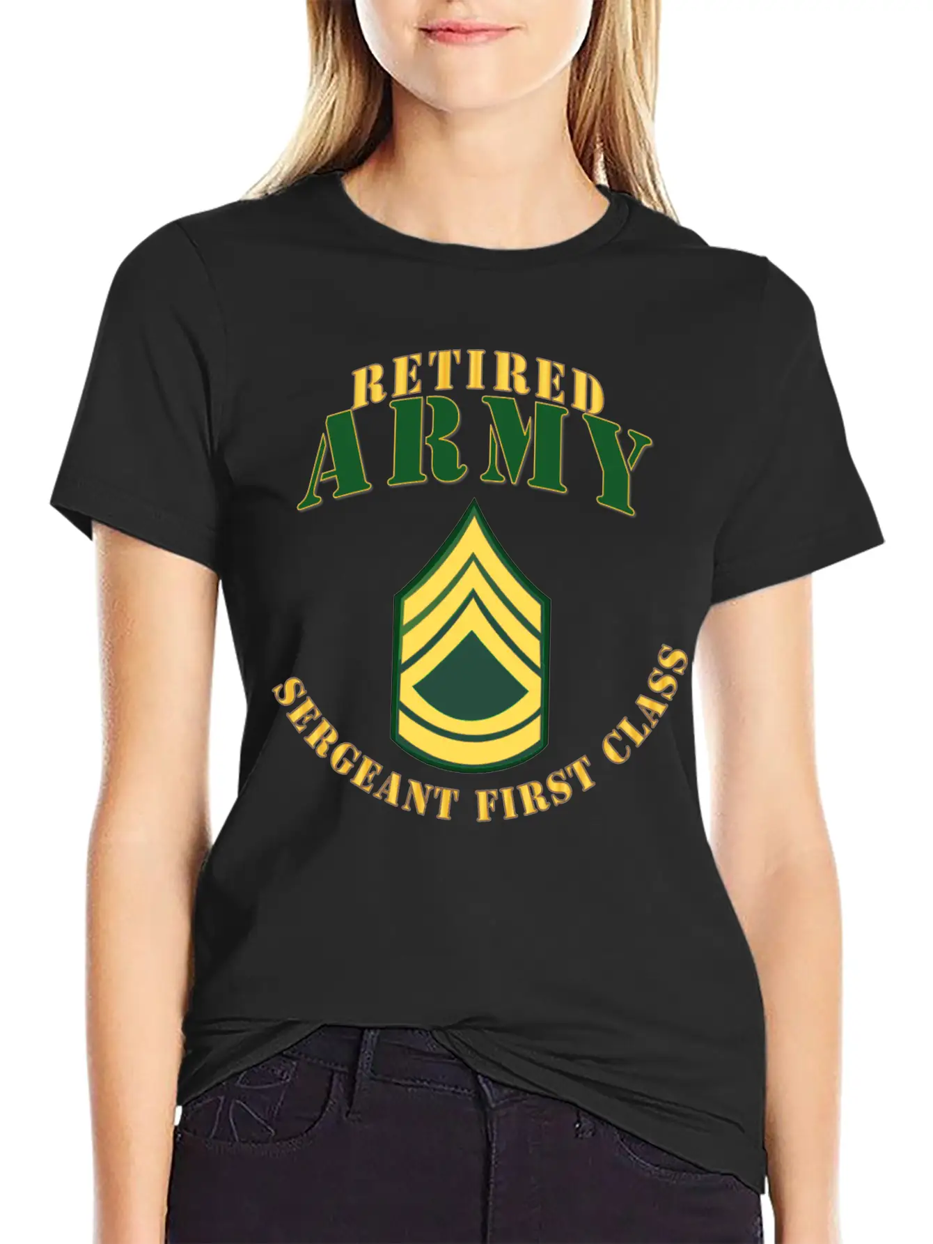 Army ARMY SFC Retired Stylish Everyday T-Shirt – Unisex Basic Cotton Tee
