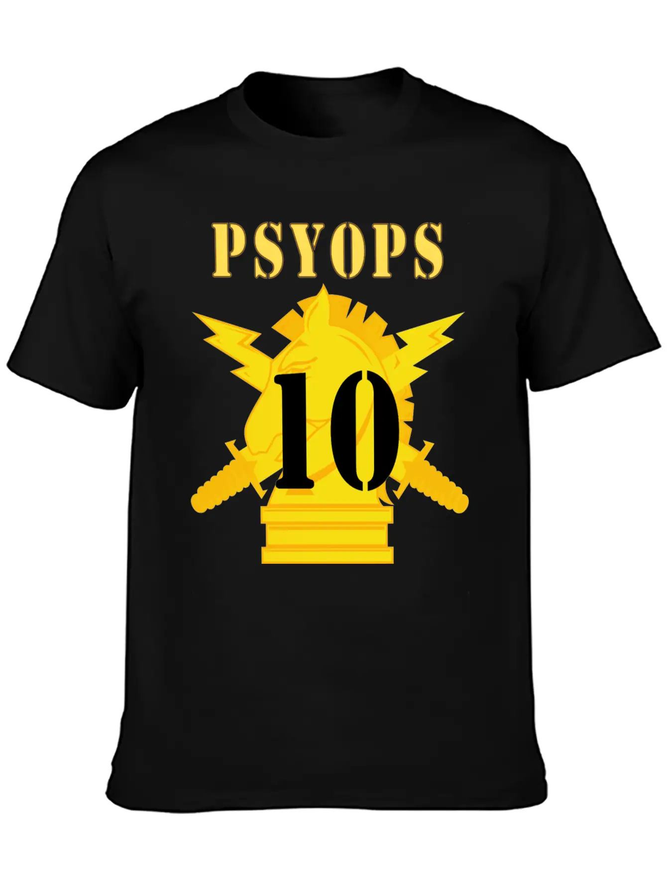 Army PSYOPS W Branch Insignia 10th Battalion Stylish Everyday T-Shirt – Unisex Basic Cotton Tee