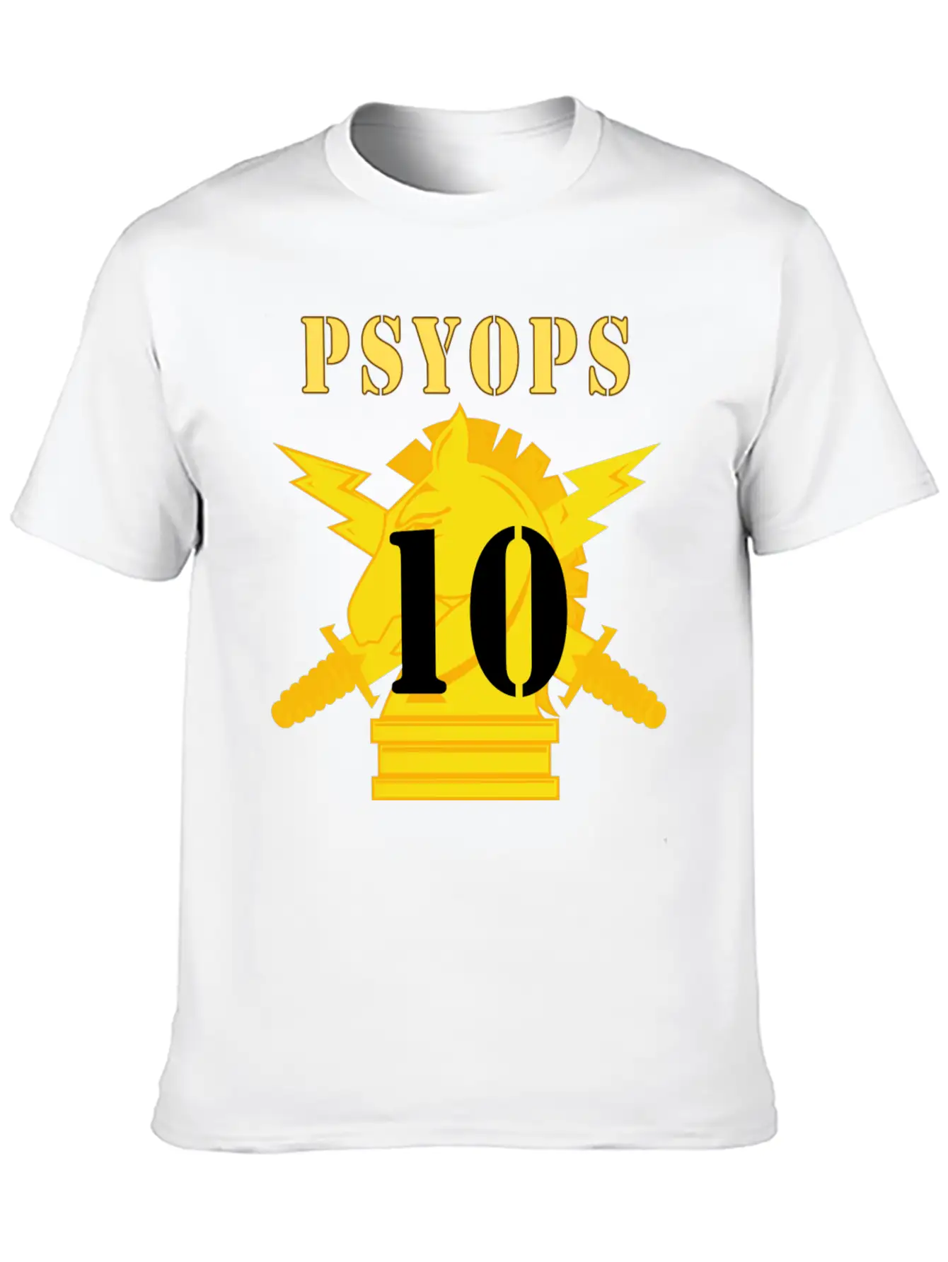 Army PSYOPS W Branch Insignia 10th Battalion Stylish Everyday T-Shirt – Unisex Basic Cotton Tee