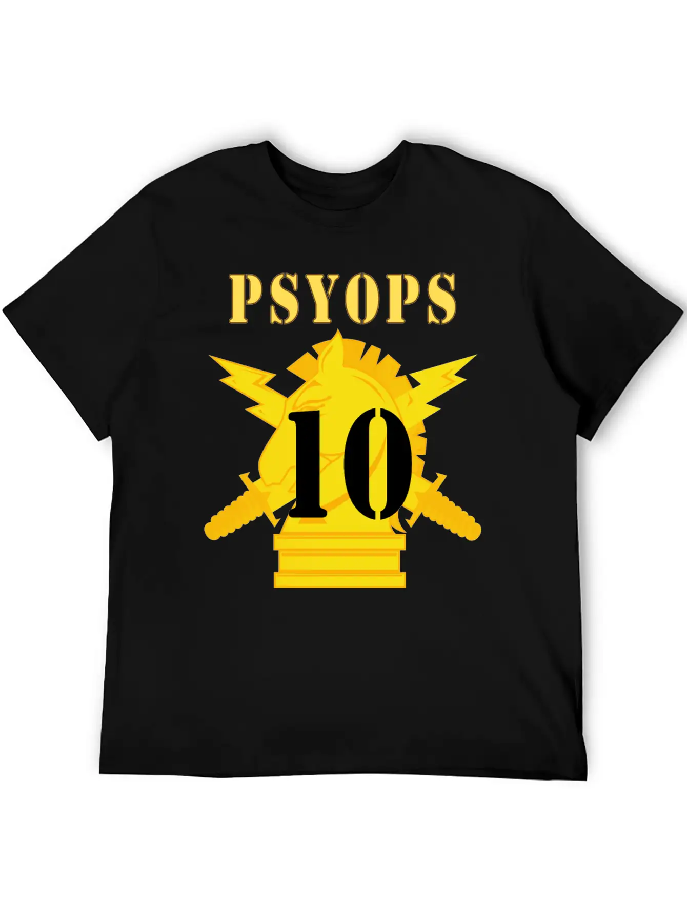 Army PSYOPS W Branch Insignia 10th Battalion Stylish Everyday T-Shirt – Unisex Basic Cotton Tee