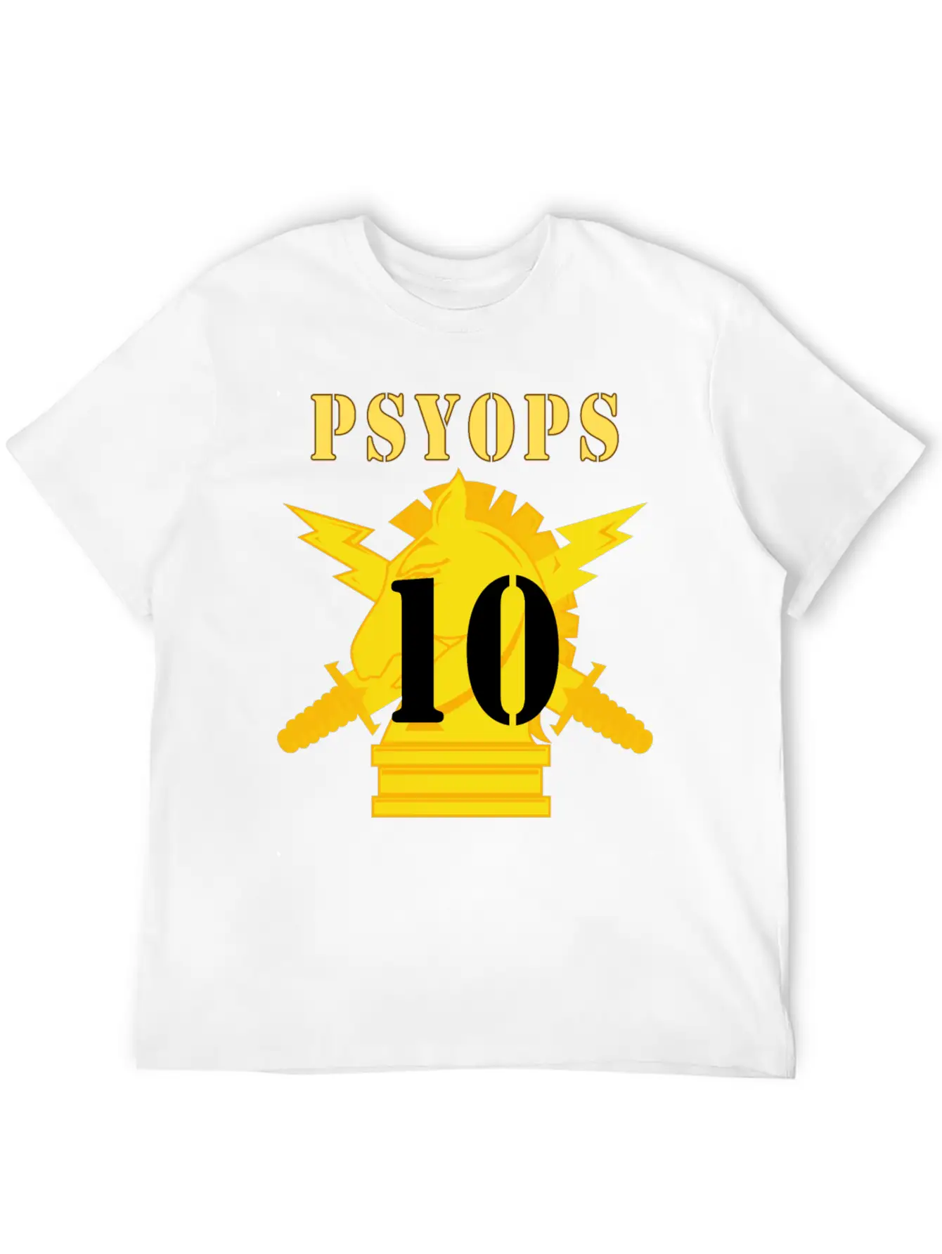 Army PSYOPS W Branch Insignia 10th Battalion Stylish Everyday T-Shirt – Unisex Basic Cotton Tee