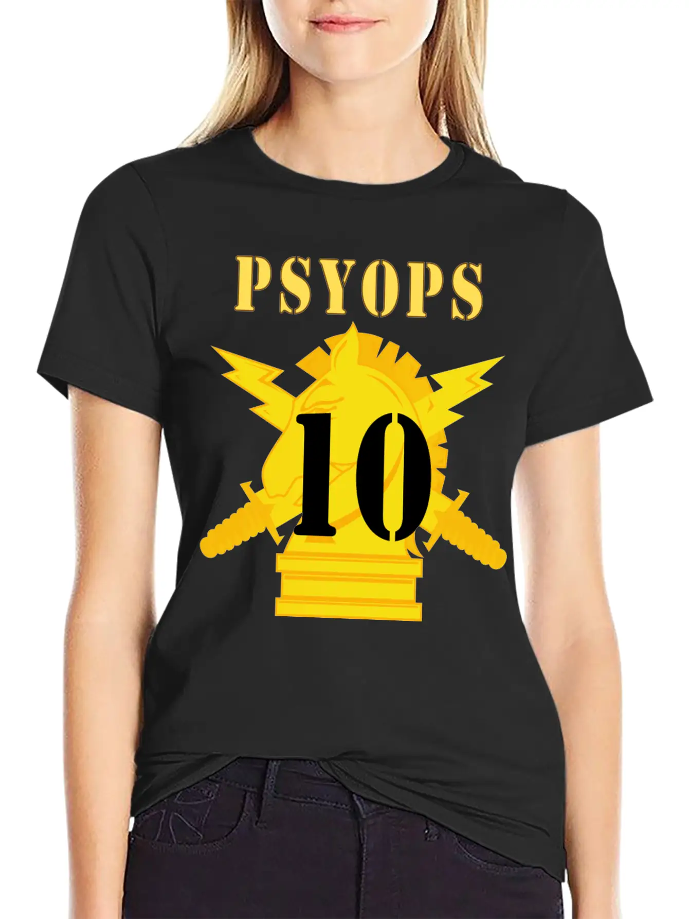Army PSYOPS W Branch Insignia 10th Battalion Stylish Everyday T-Shirt – Unisex Basic Cotton Tee