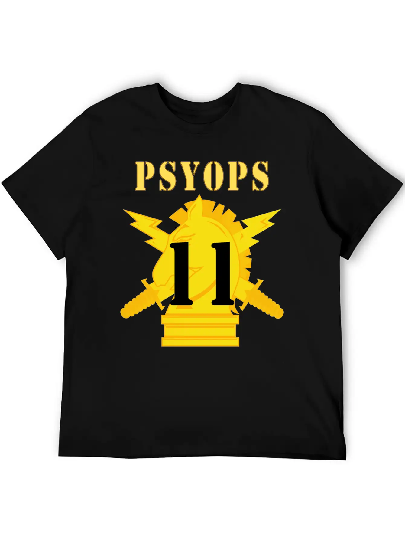 Army PSYOPS W Branch Insignia 11th Battalion Essential Unisex Summer Tee – Soft Cotton Casual Fit