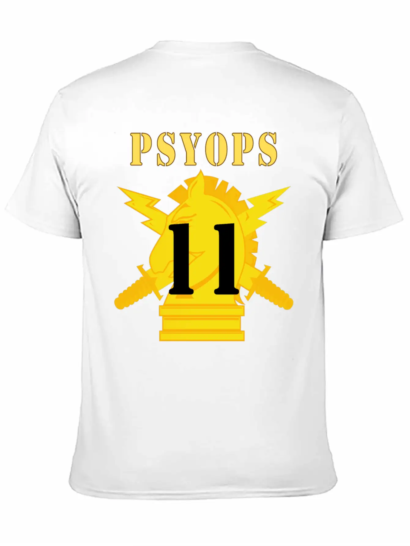 Army PSYOPS W Branch Insignia 11th Battalion Essential Unisex Summer Tee – Soft Cotton Casual Fit