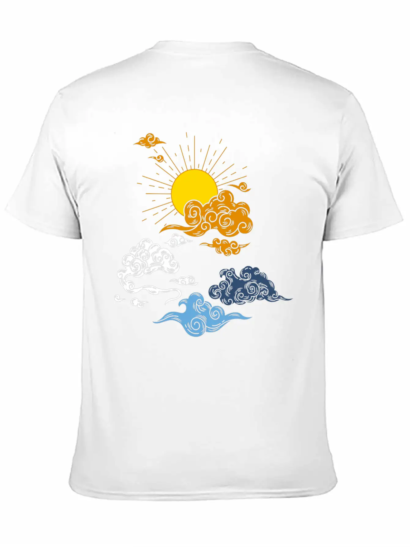 Aro Ace Sun And Clouds. Aroace Pride. Basic Graphic T-Shirt – Daily Comfort In Soft Cotton
