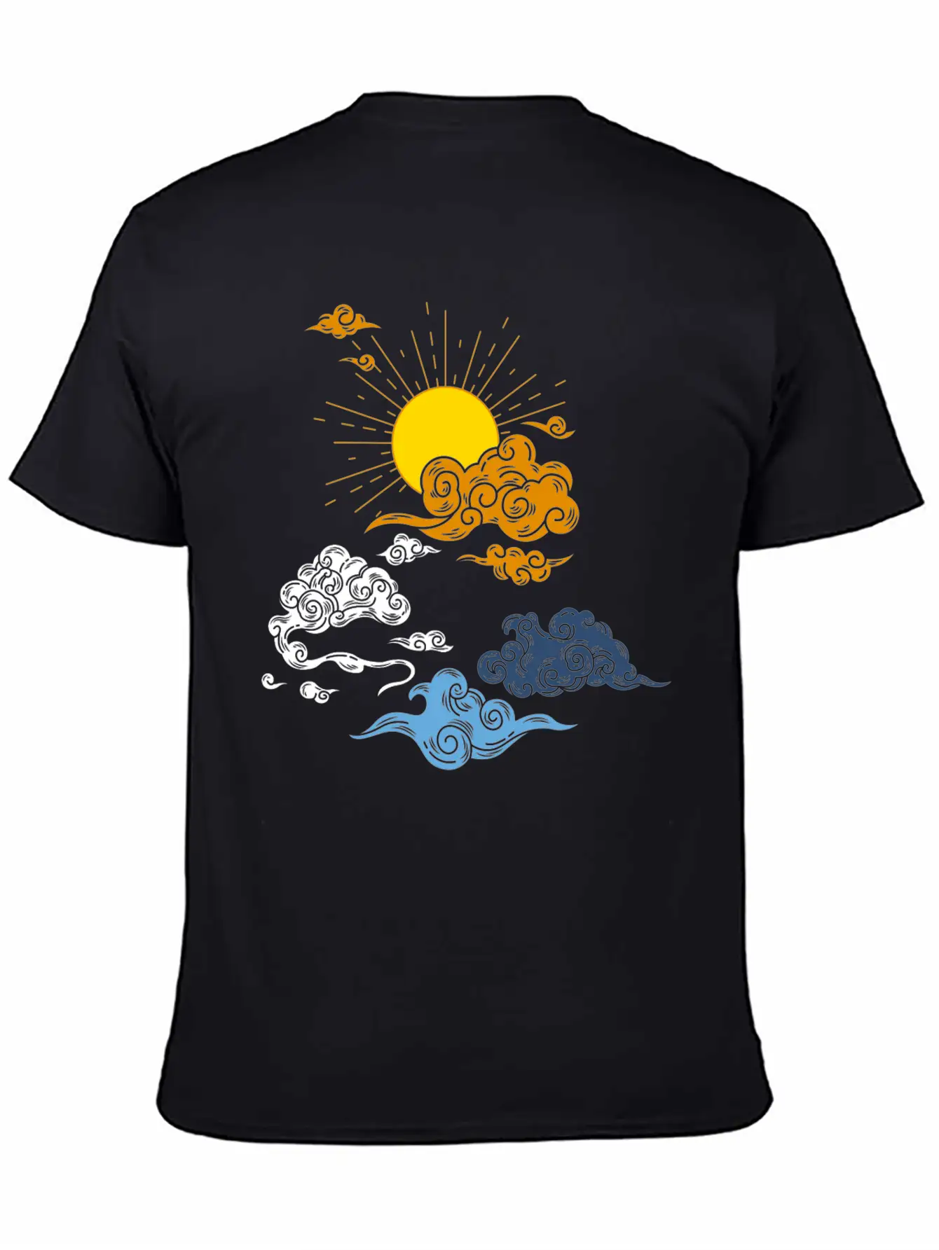 Aro Ace Sun And Clouds. Aroace Pride. Basic Graphic T-Shirt – Daily Comfort In Soft Cotton