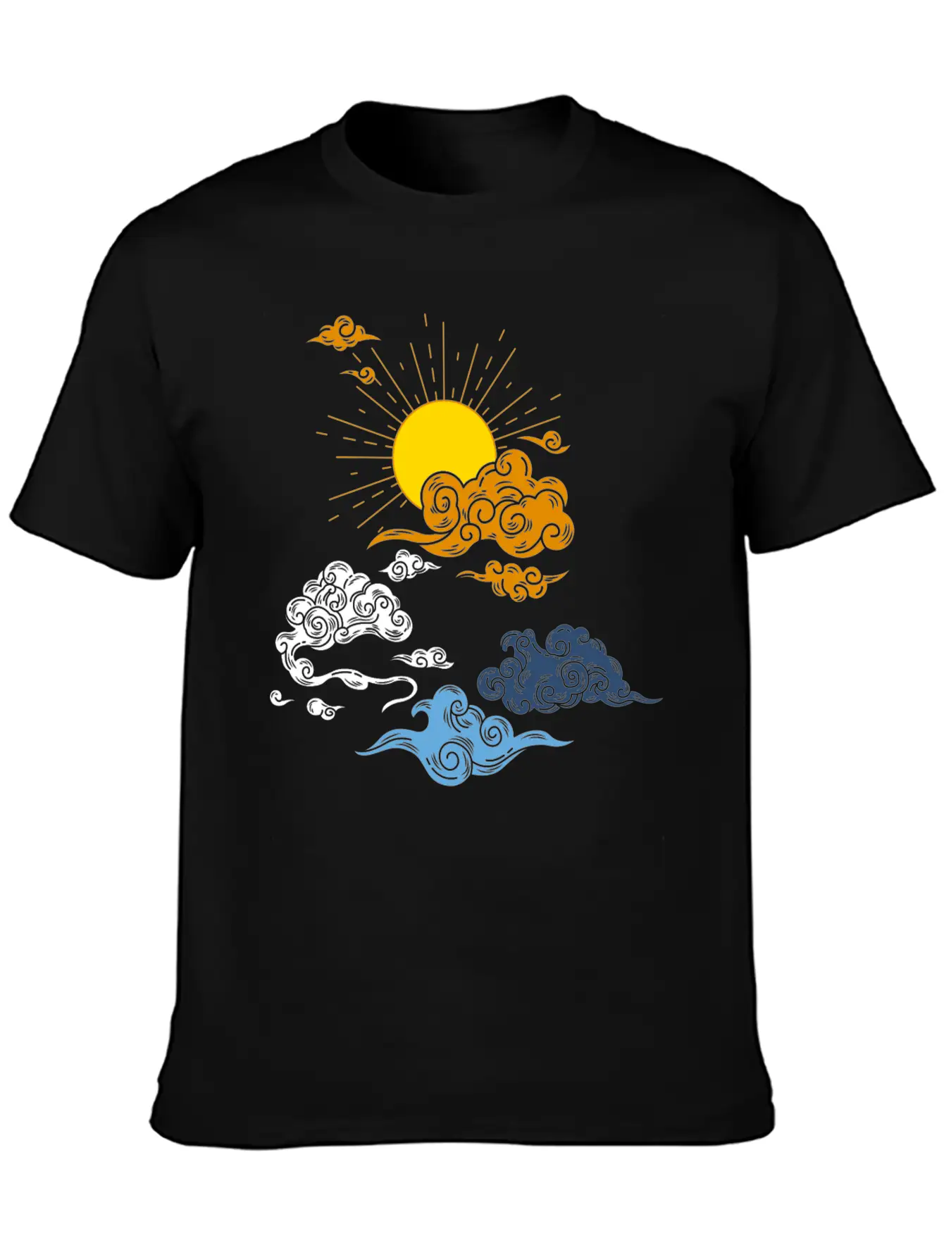 Aro Ace Sun And Clouds. Aroace Pride. Basic Graphic T-Shirt – Daily Comfort In Soft Cotton