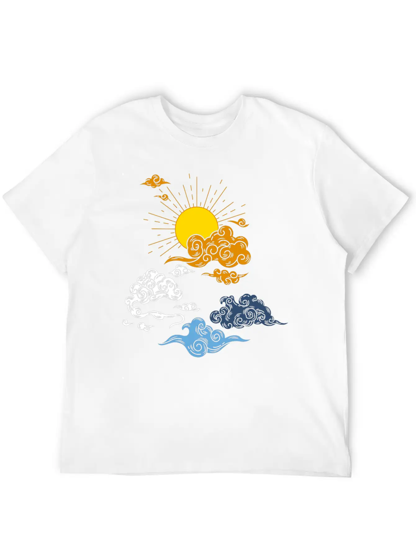 Aro Ace Sun And Clouds. Aroace Pride. Basic Graphic T-Shirt – Daily Comfort In Soft Cotton